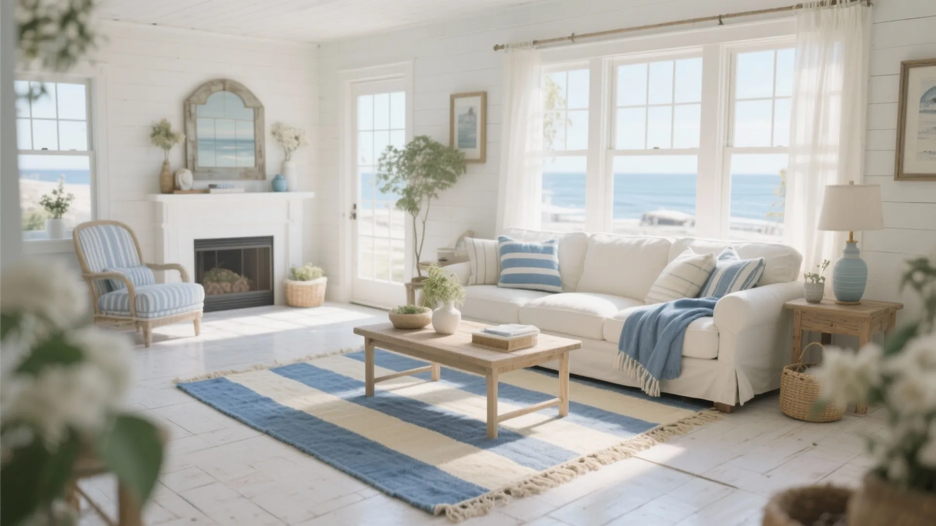 8. Striped Cotton Rug