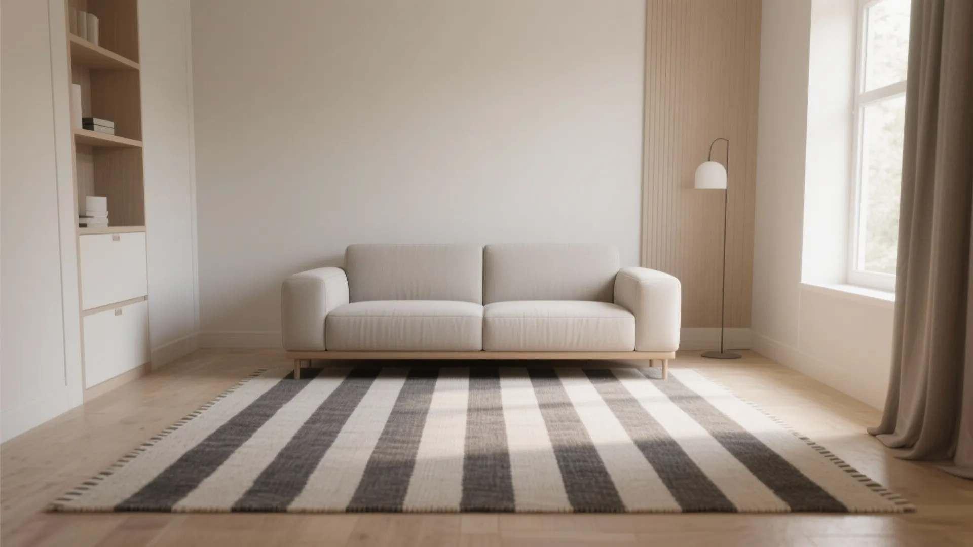 Vertical Stripes to Elongate the Room