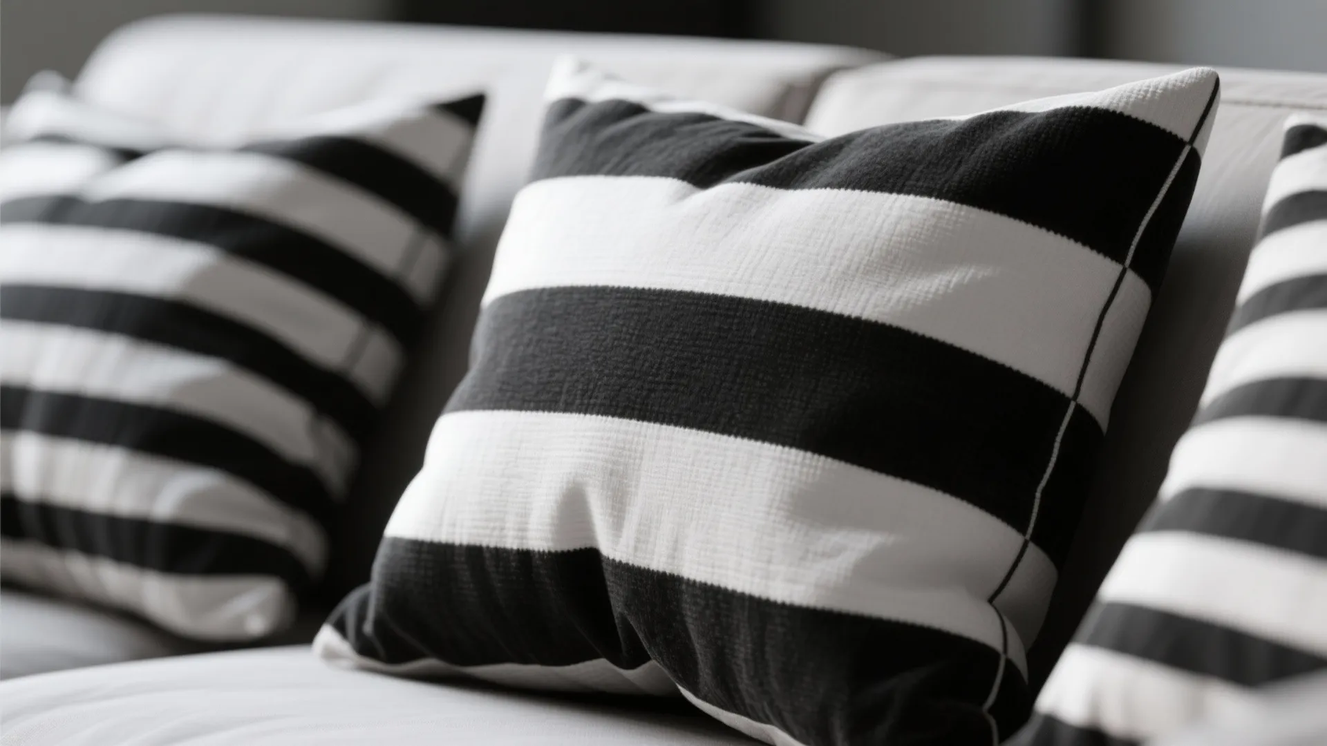 6. Striped Throw Pillows