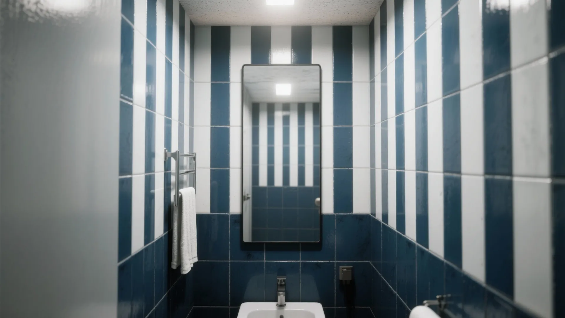 2. Striped Tiles for Visual Pull