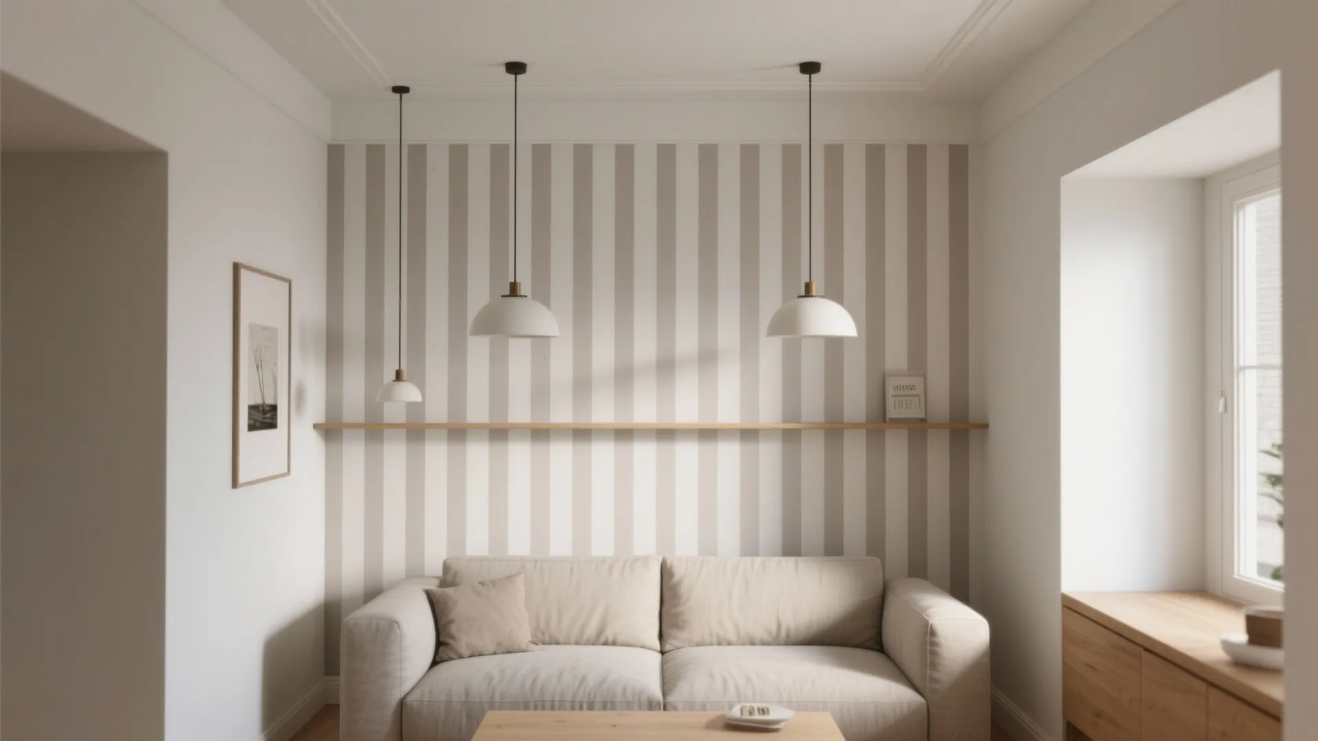 Vertical Stripes to Lift the Ceiling