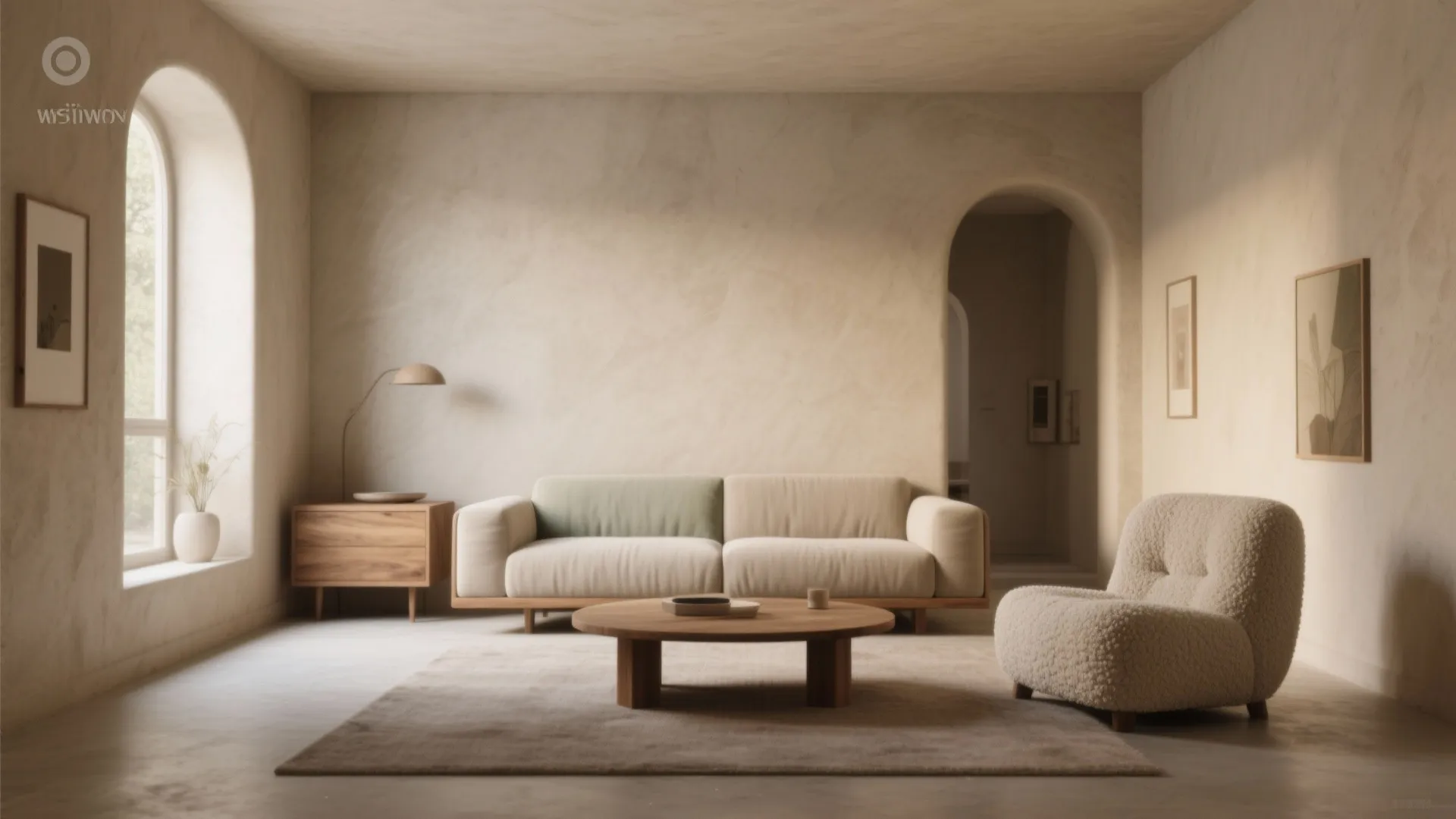 Earthy Microcement-Look with Soft Matte Stucco