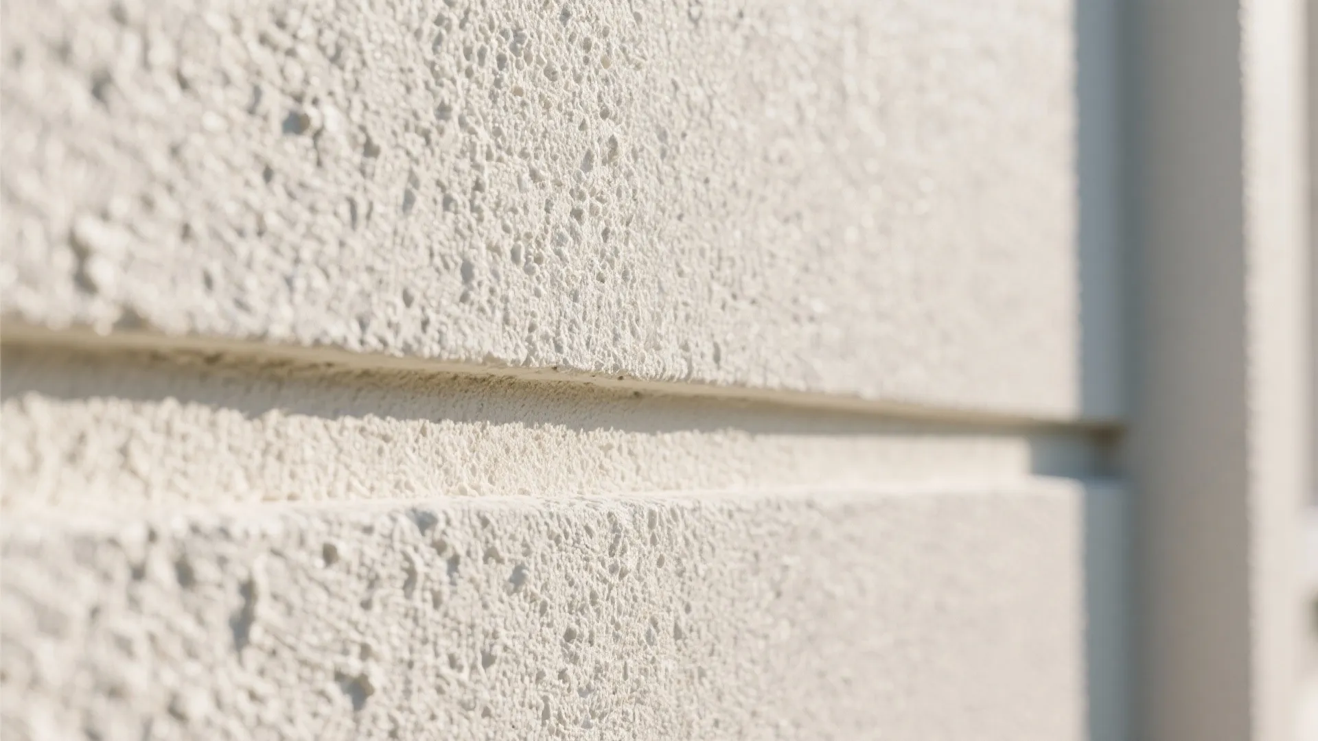 Micro-textured stucco with subtle shadow lines