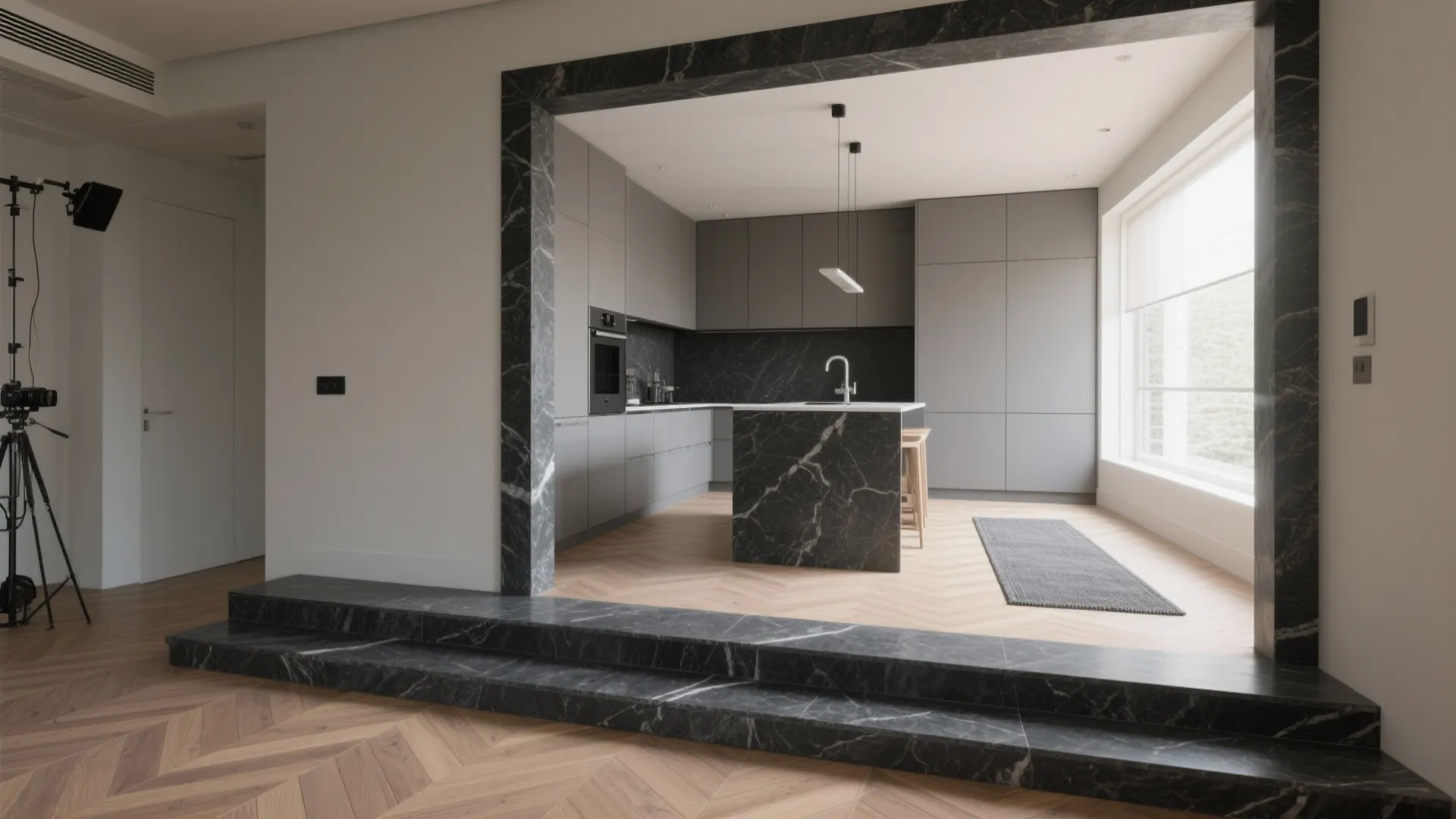 Granite Borders and Thresholds to Zone a Studio