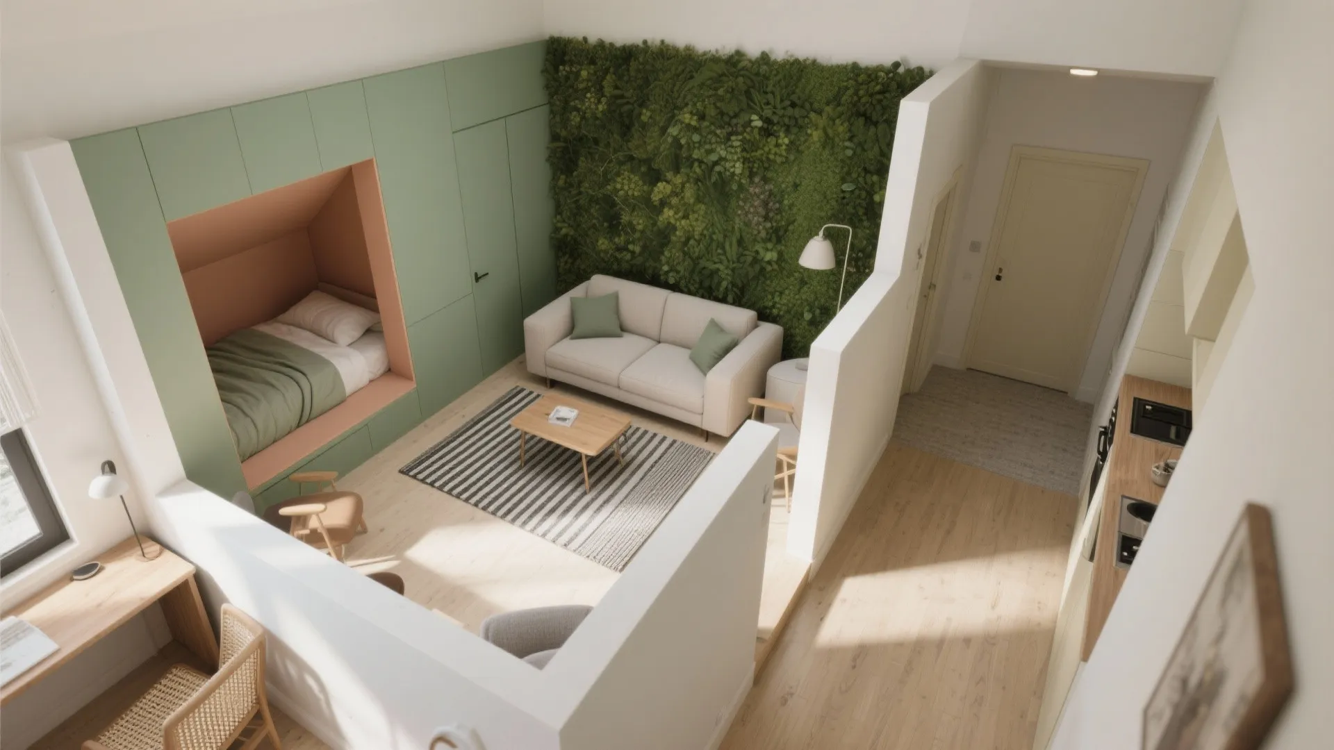 Color-Blocking and Zoning for Studio Apartments