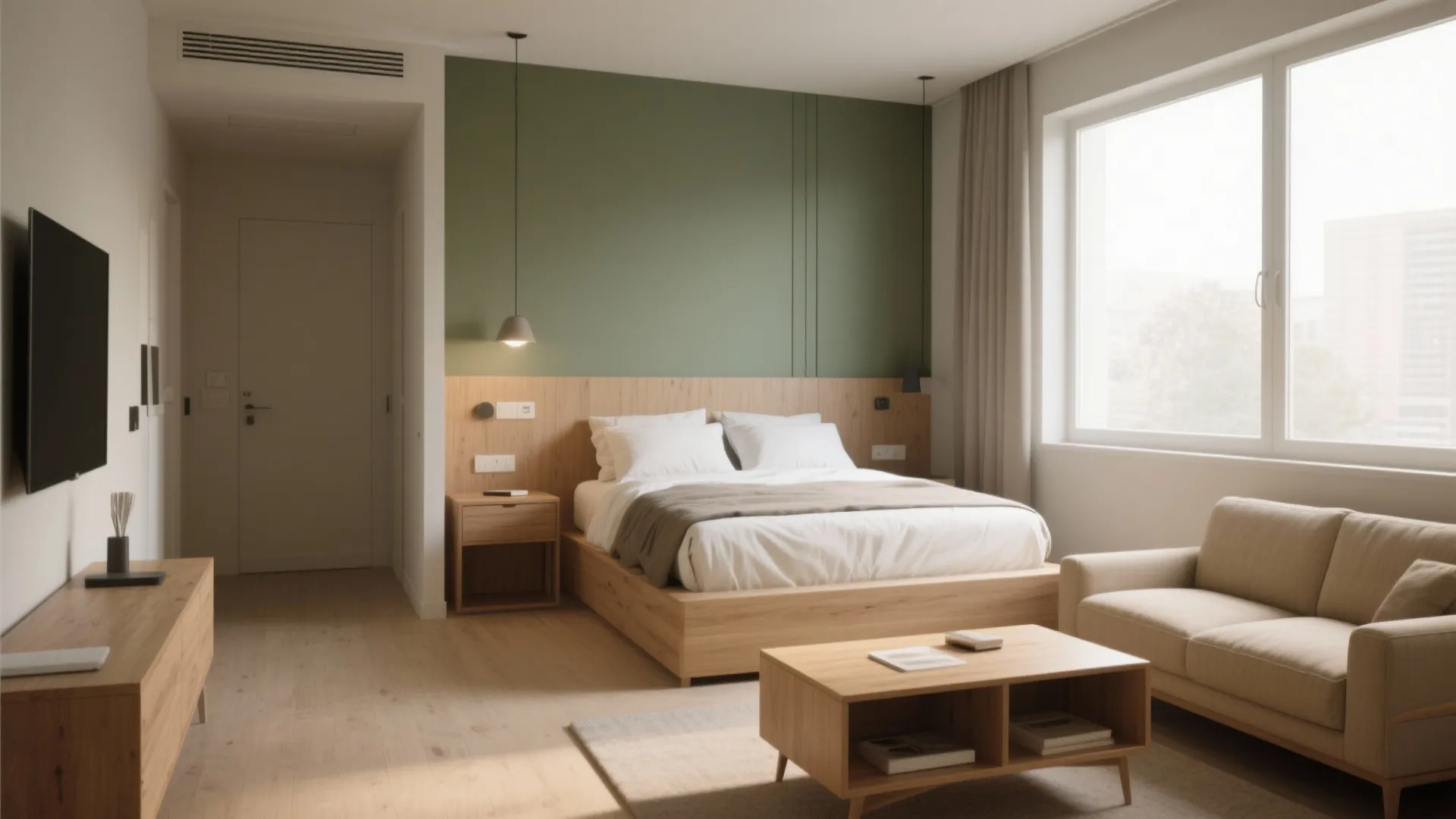 4. Color zoning in studio layouts