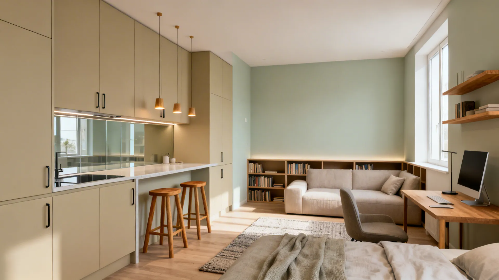 5 Smart Ideas to Decorate a Single Room with Kitchen