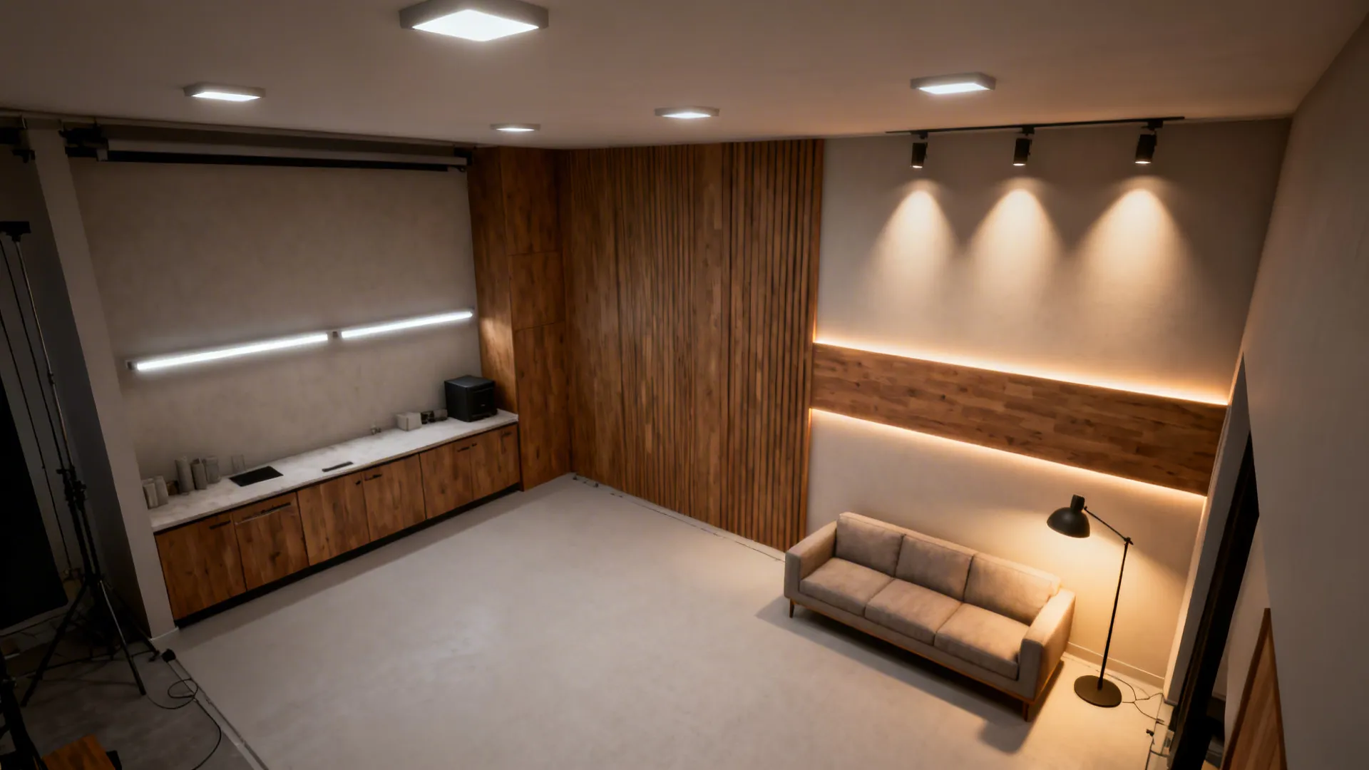 Dual-purpose lighting that zones and flatters