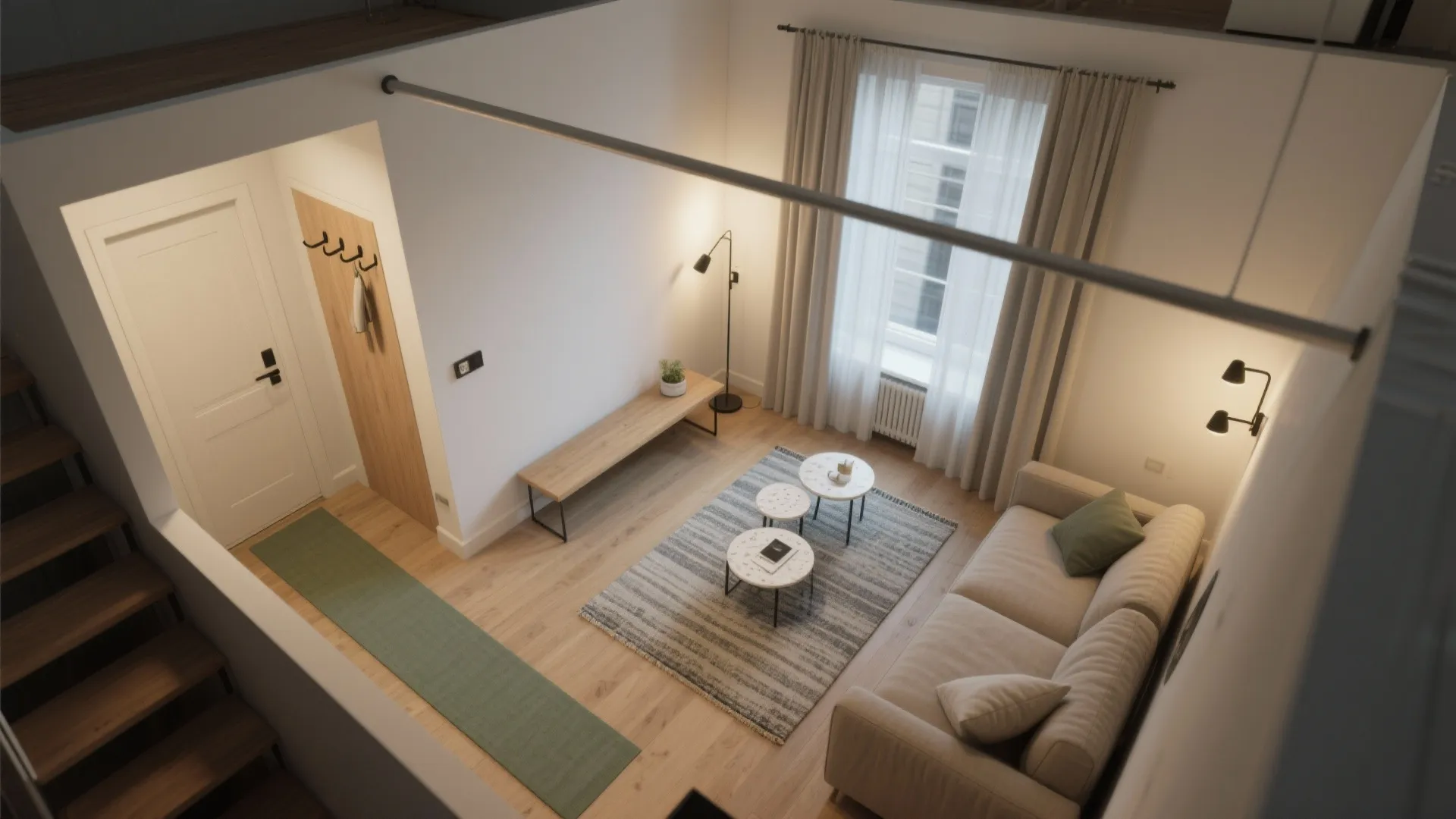 Flexible Zones: Rugs, Rails, and Modular Pieces