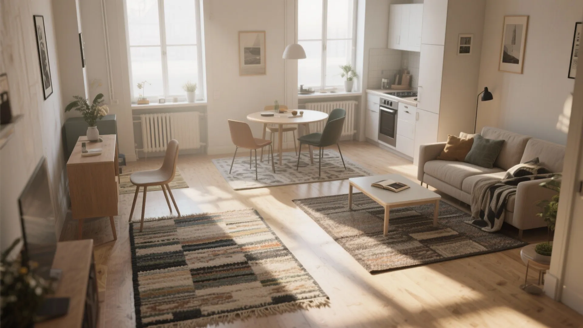 5. Position with purpose—define zones, even in one room