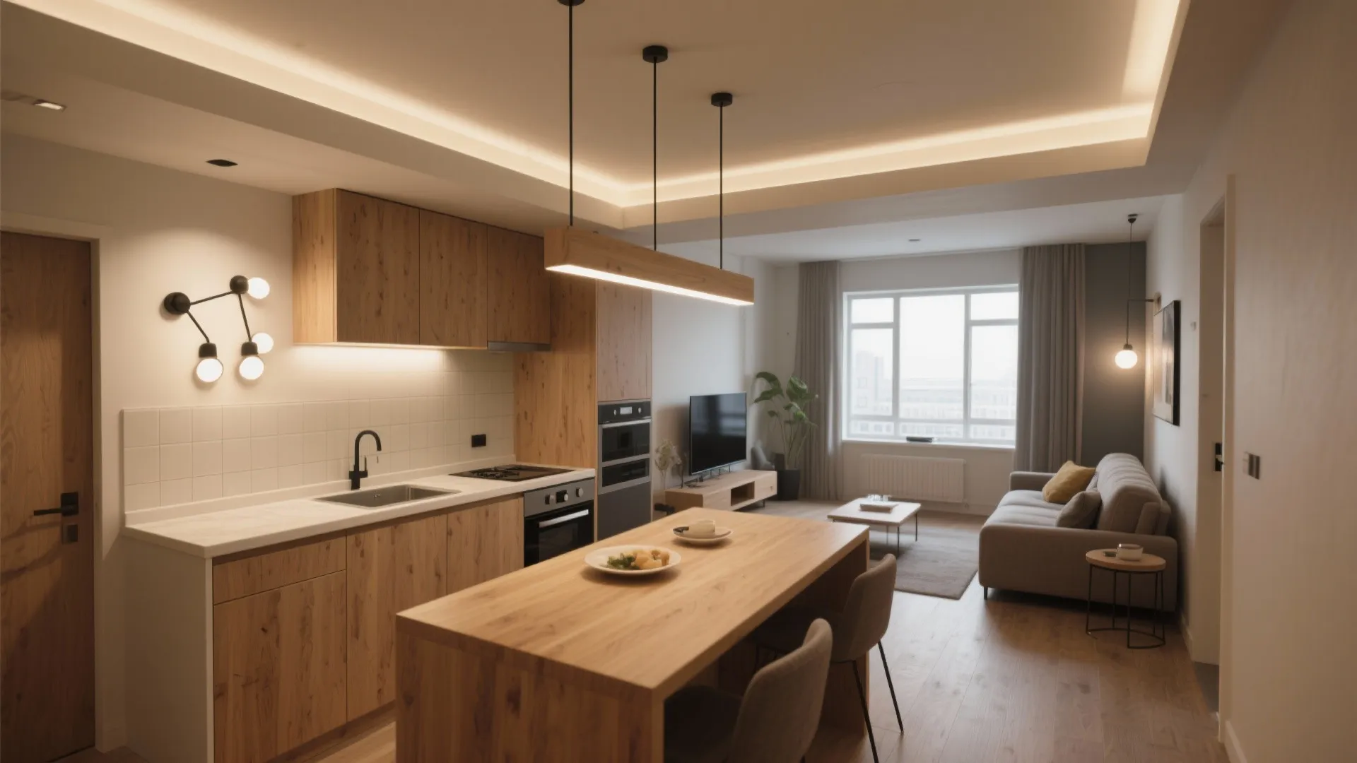 Zoning in open-plan studios