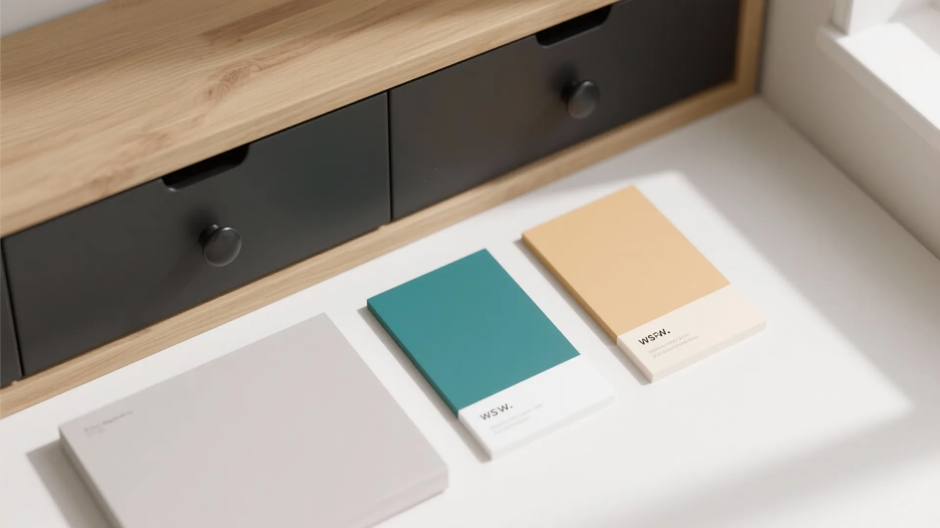 Color psychology: soft neutrals with one energizing hue