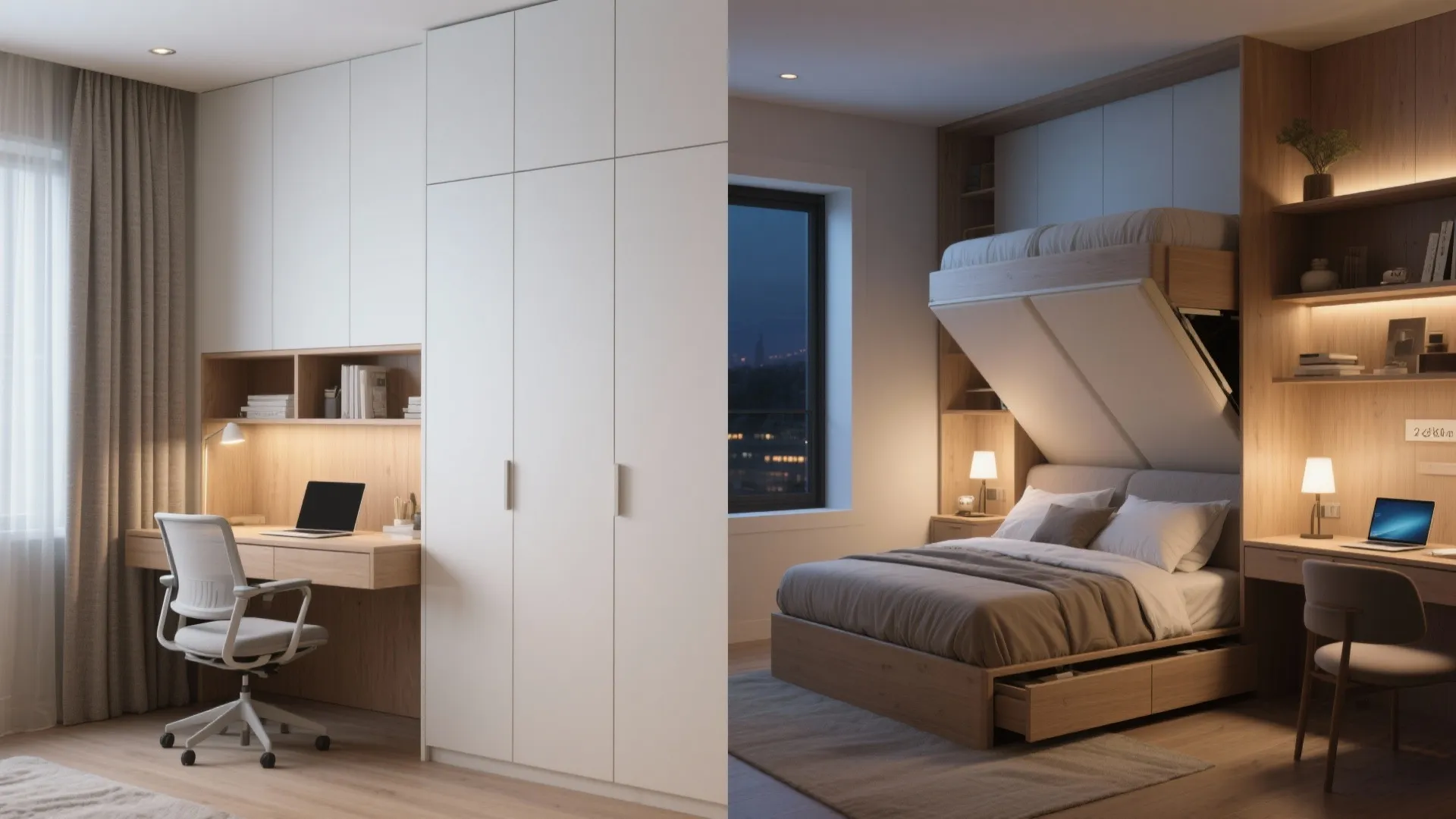 Convertible study‑cum‑guest room