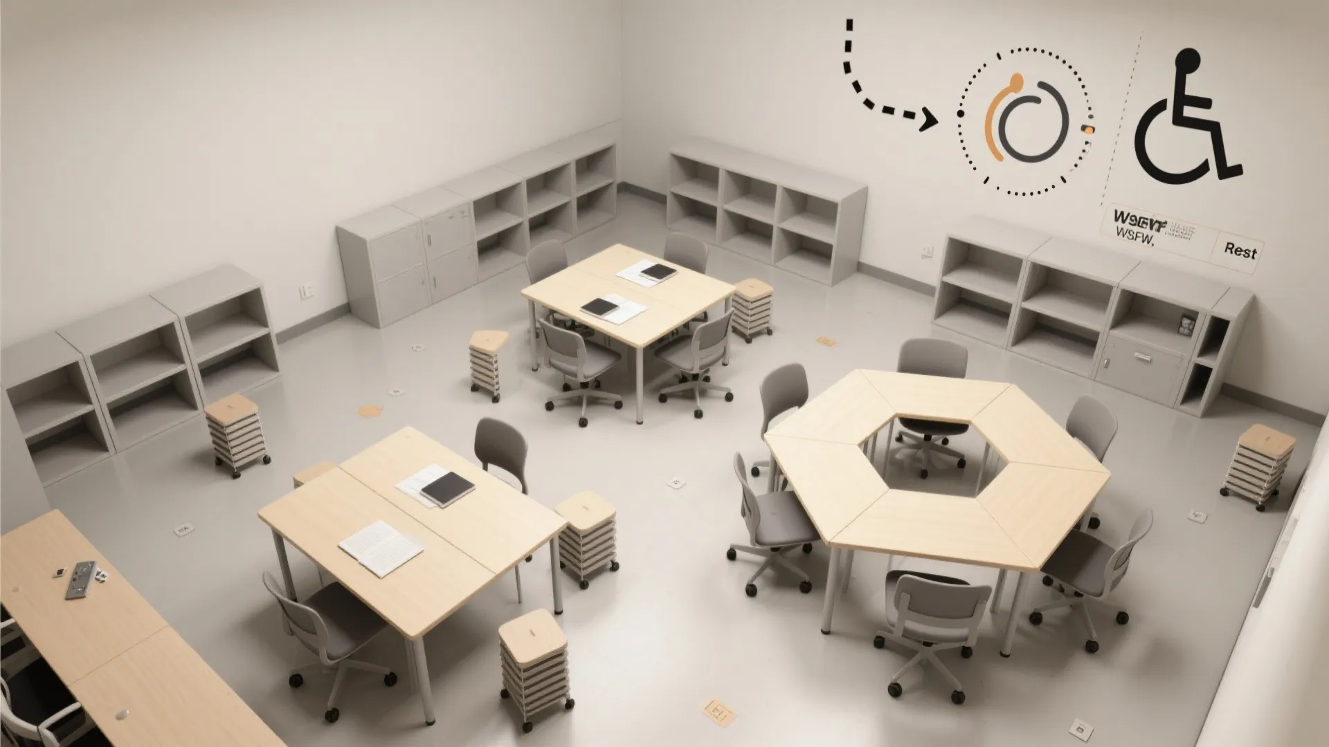 Flexible Zones with Modular Tables