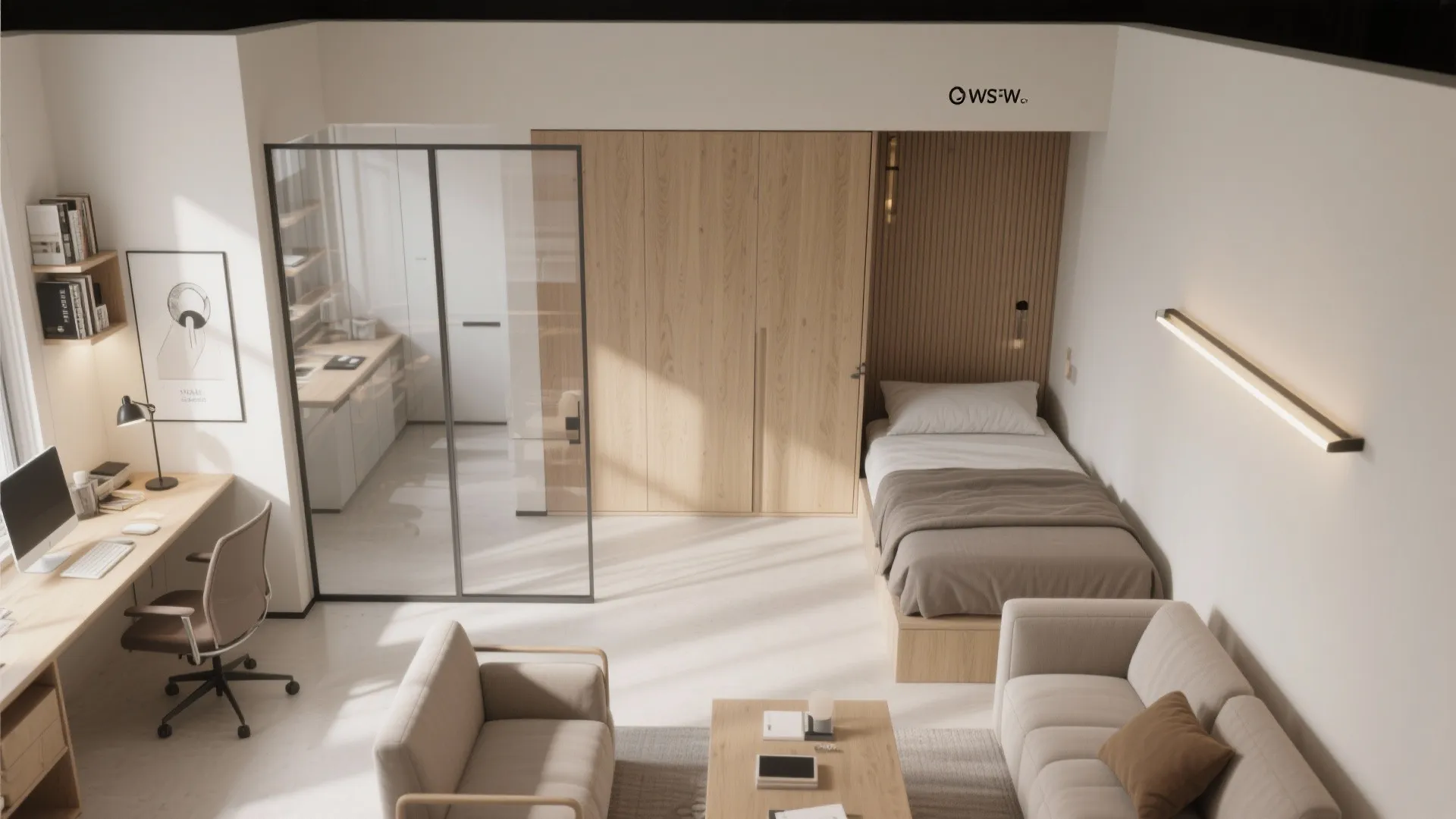 Multipurpose Study-Lounge With Hidden Tech