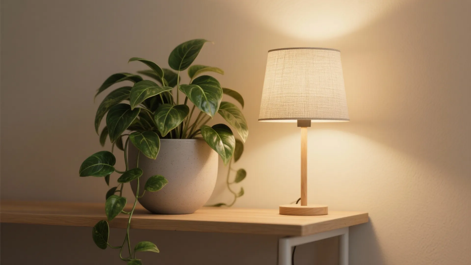 Micro Study Nook with Biophilic Touches