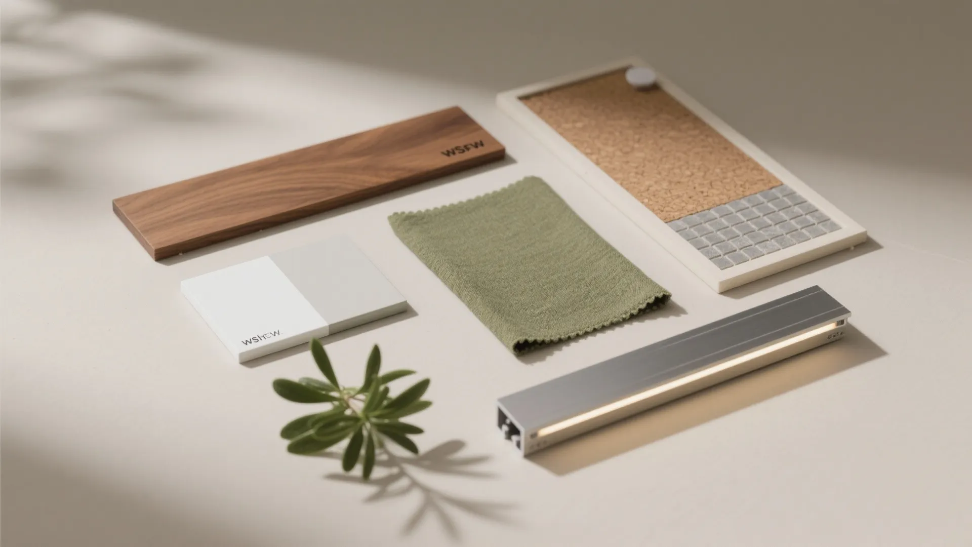 Warm, personal materials without clutter