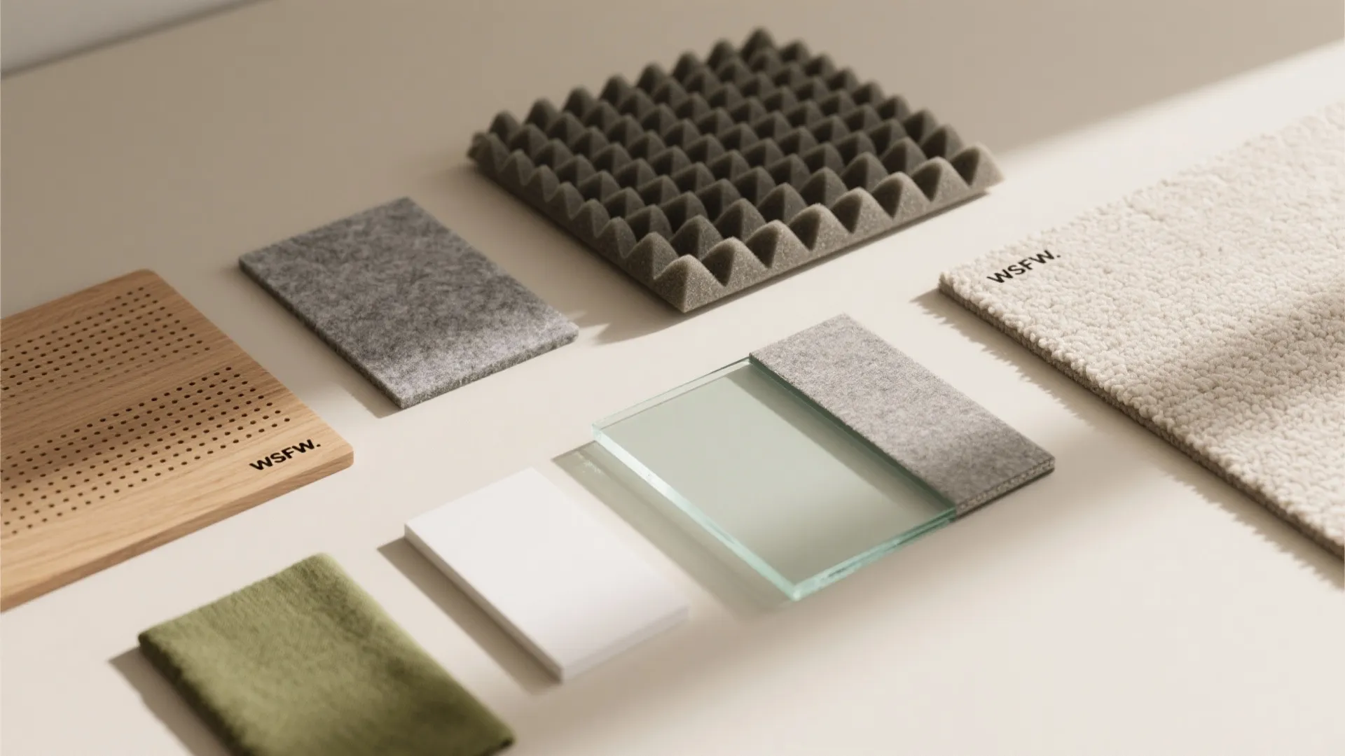 Acoustic zoning with layered materials