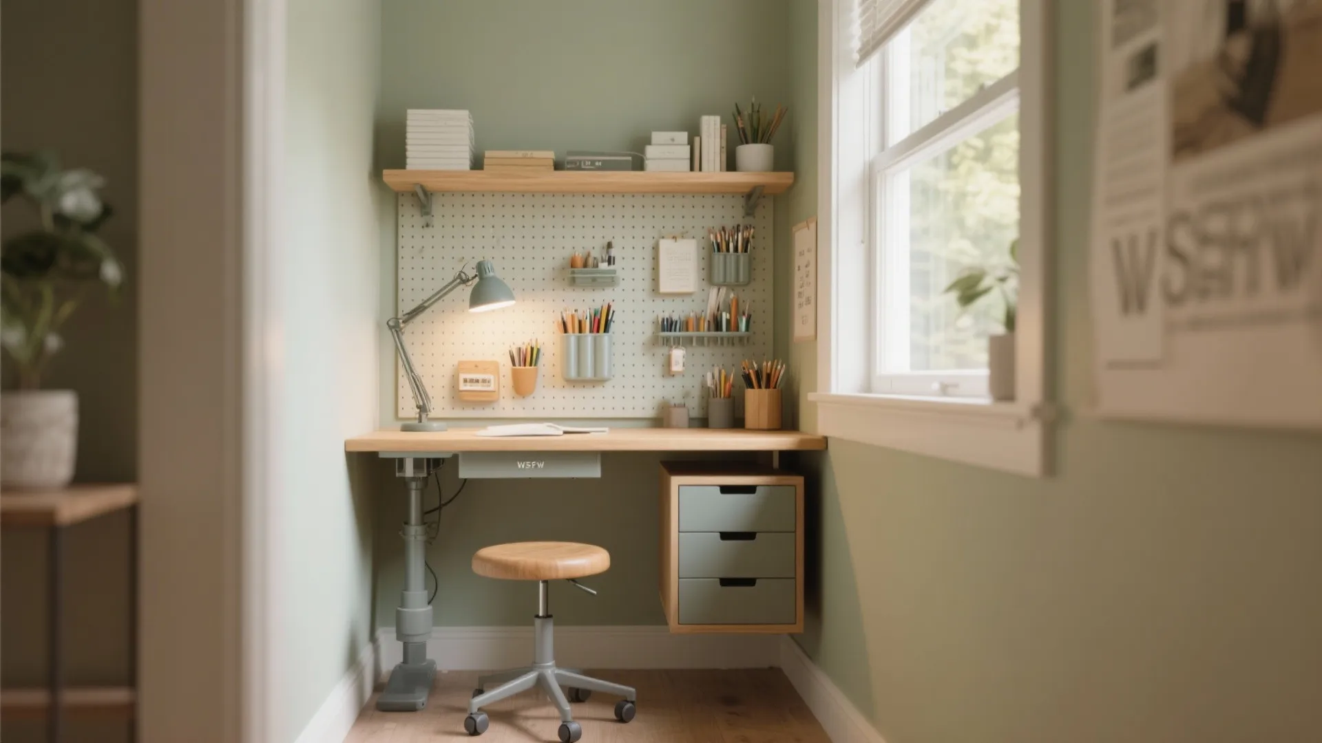 Flexible study nook that grows with the child
