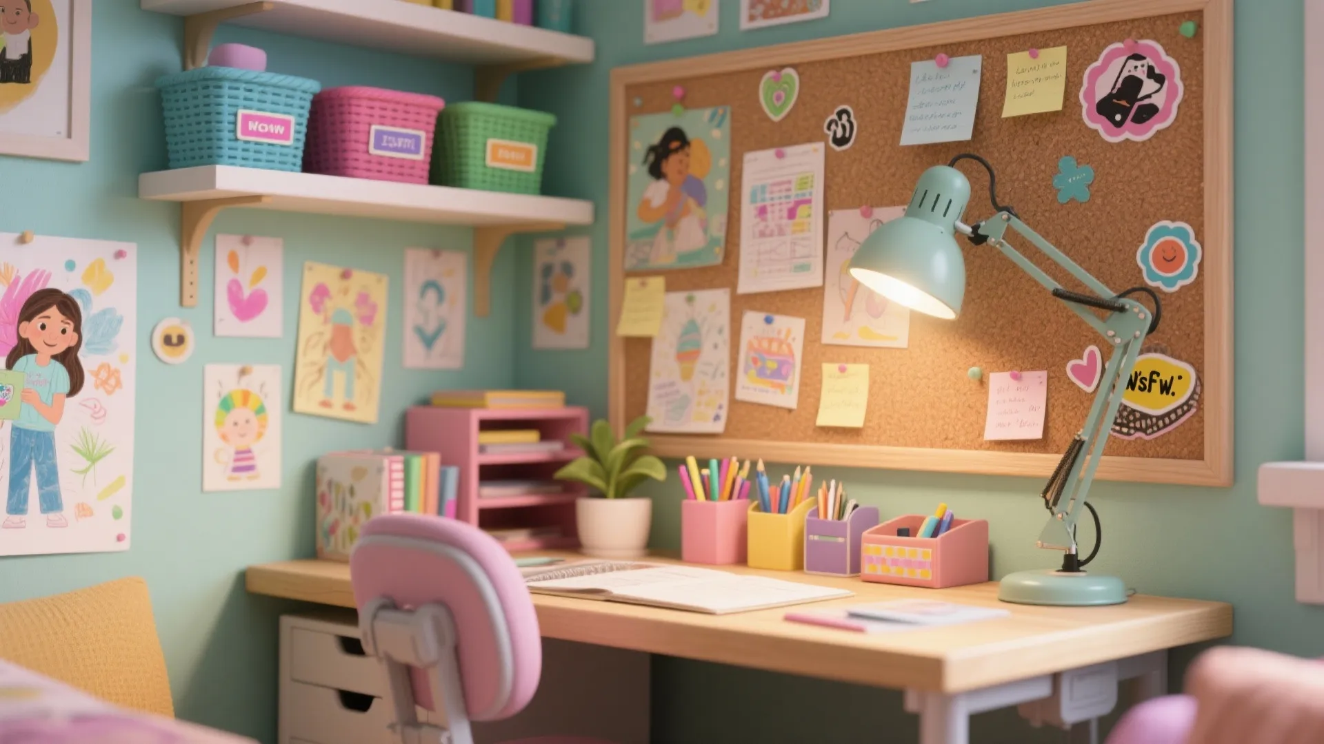 1. Flexible Study Nook with Personality