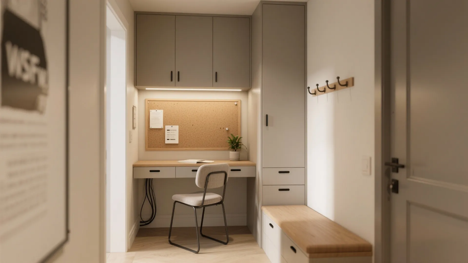 Flexible Study Nook and Entry Drop Zone