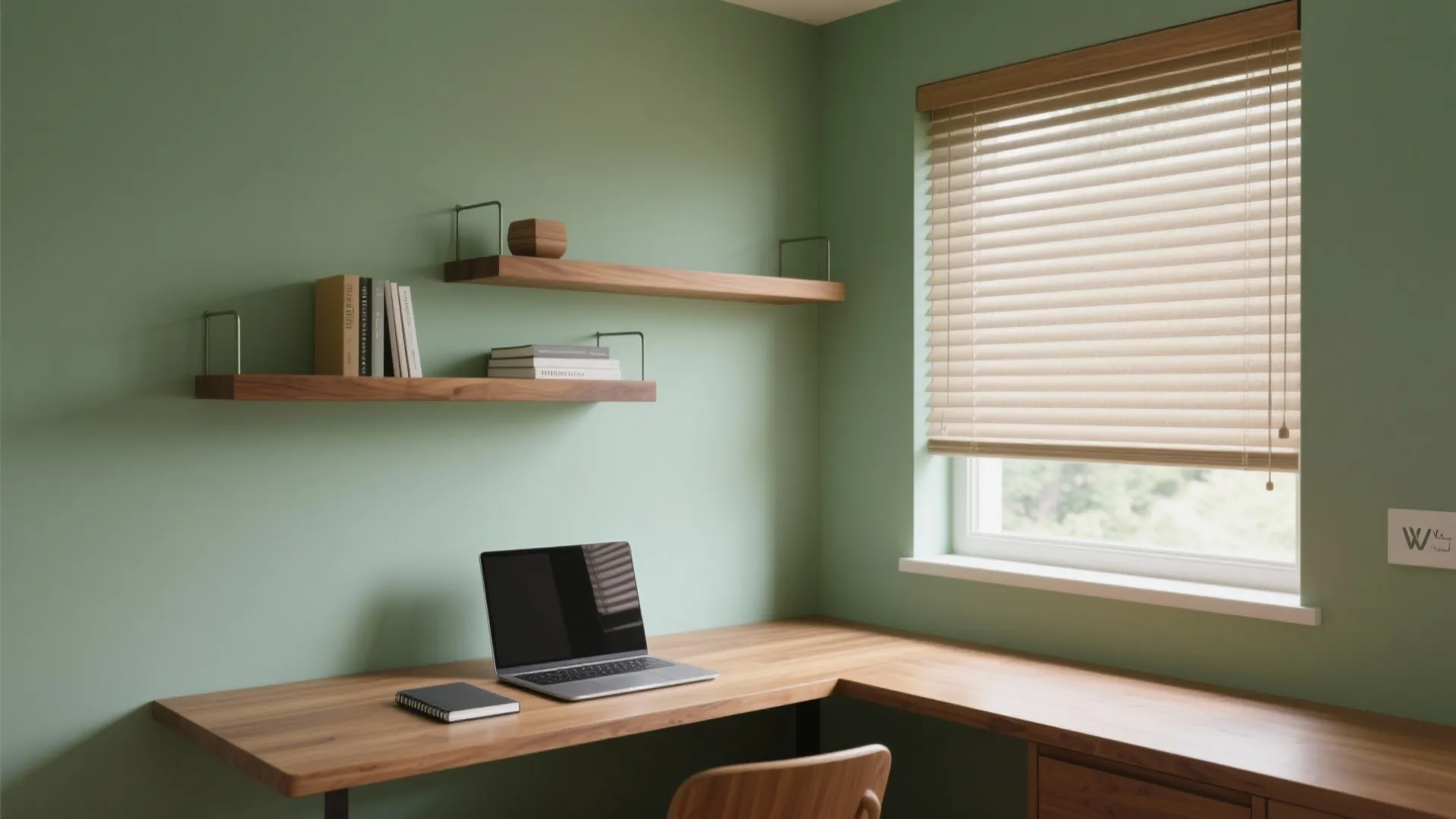 Focused Pastel Greens and Warm Wood for East/North Study Nooks