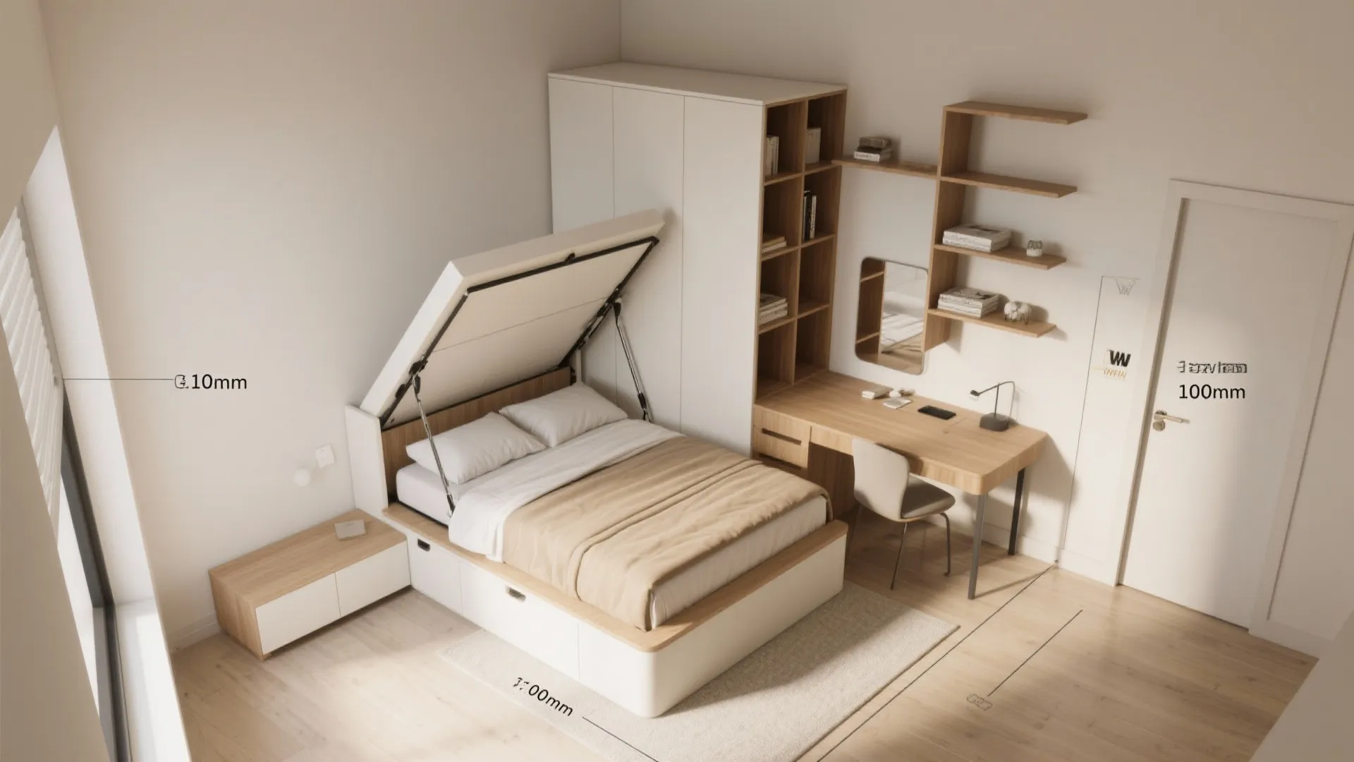 Multi-use study nook in the third bedroom