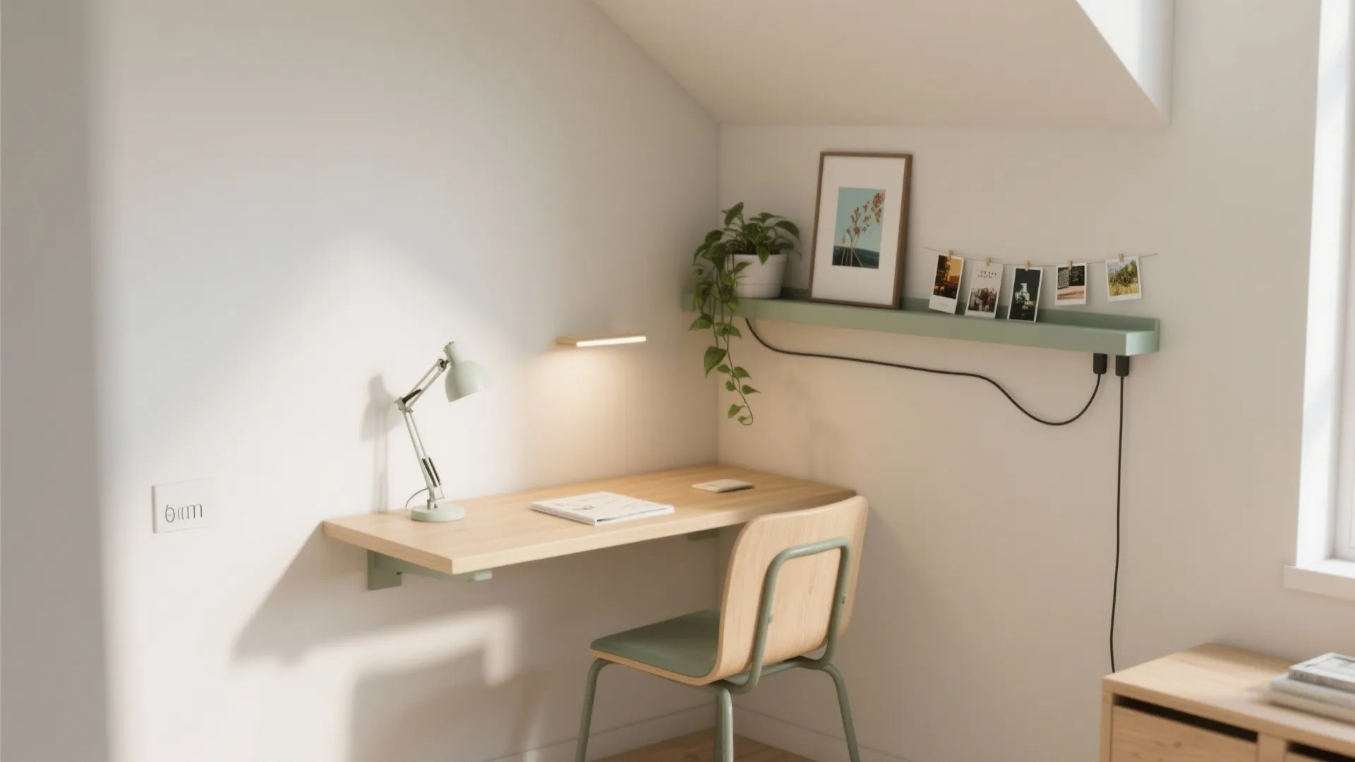 Micro Study Nook with Biophilic Touches