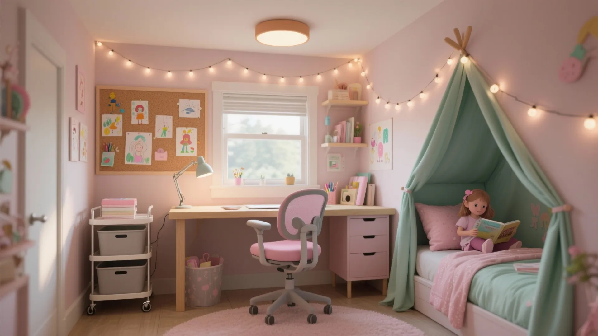 Study and Craft Nook She’ll Love