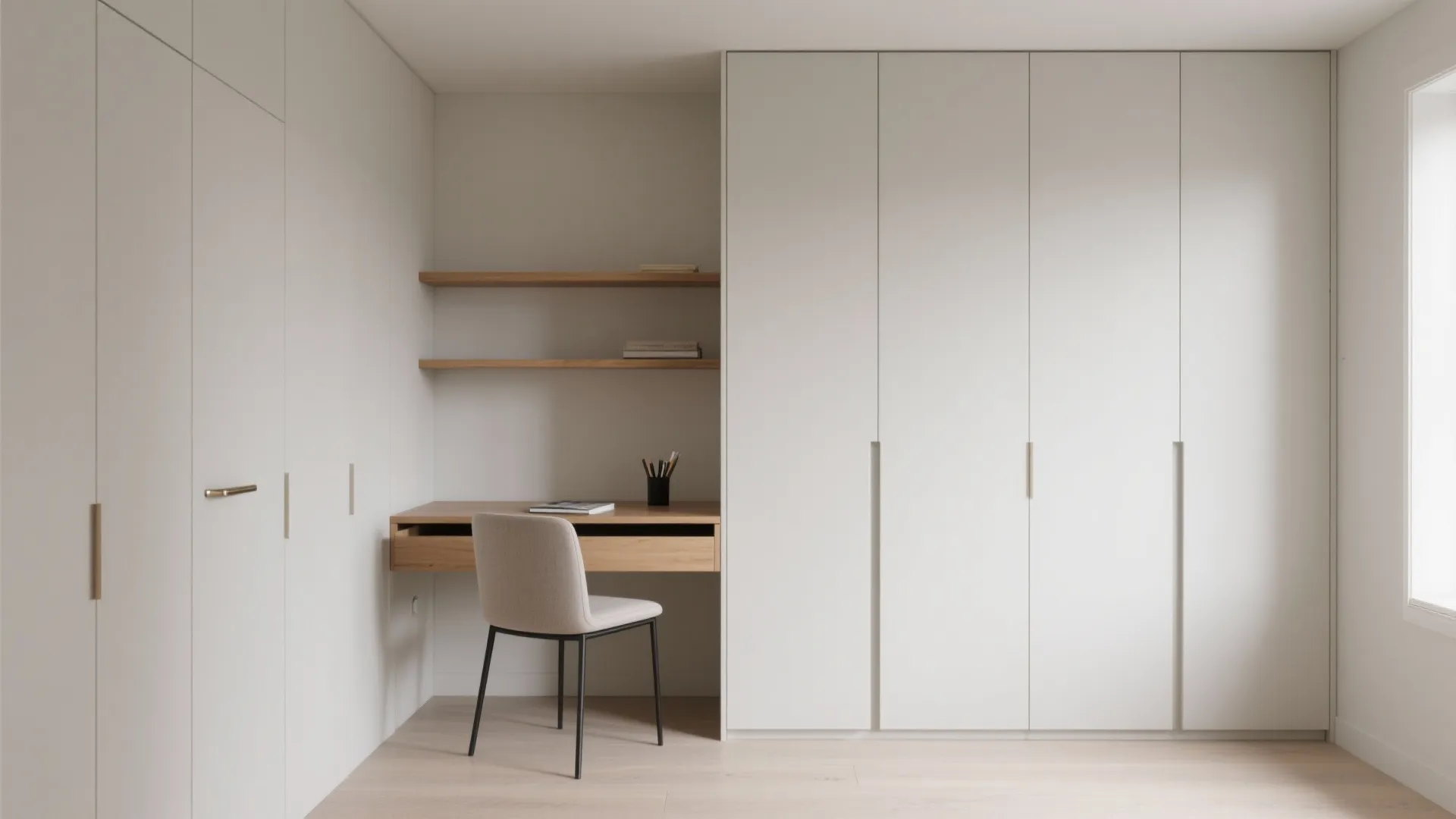 Minimalist Study Storage That Works as a Quiet Backdrop