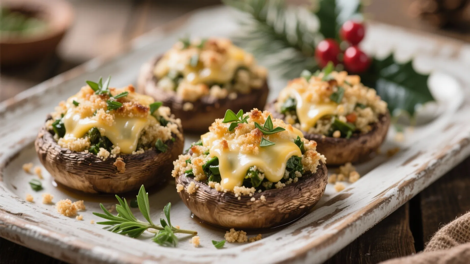 8. Vegetarian Stuffed Mushrooms