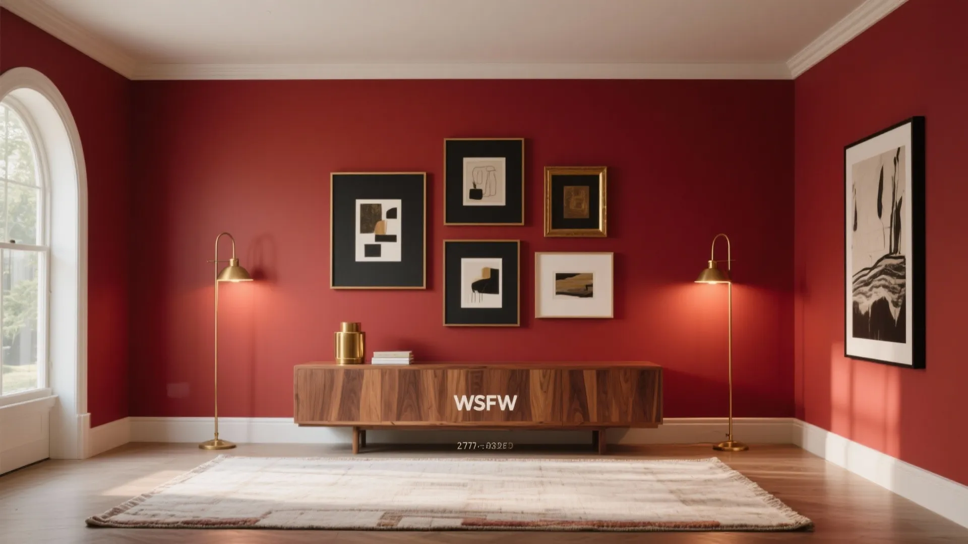 5) Style the Red: Lighting, Art, and Metals That Sing