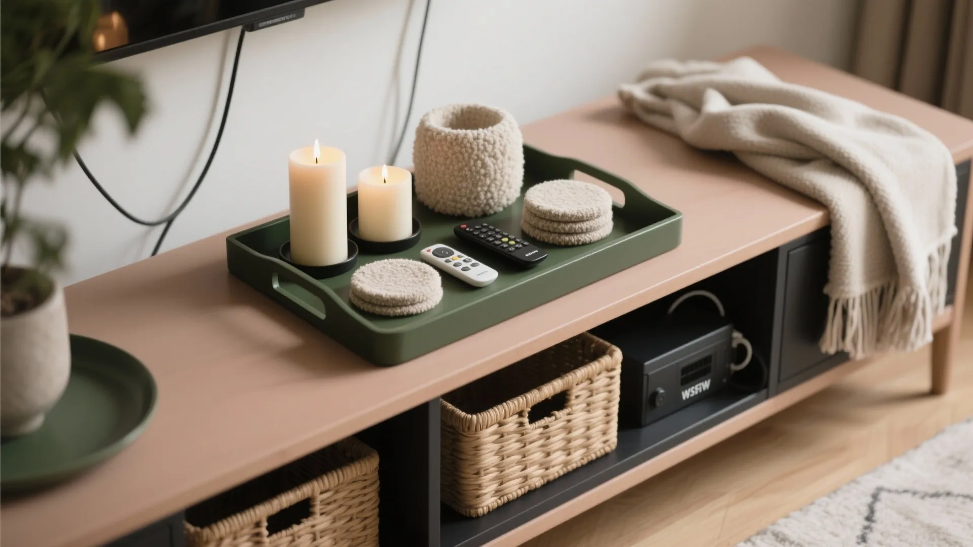 5) Style in trays, hide the rest