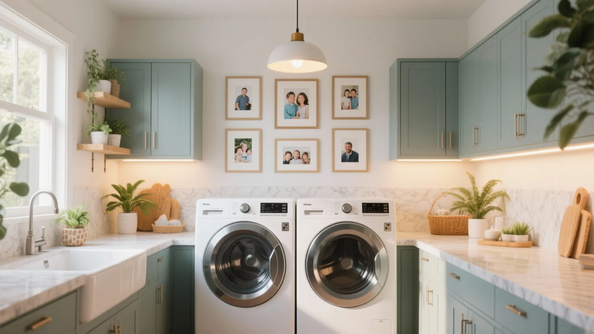 5. Bright styling and photo walls