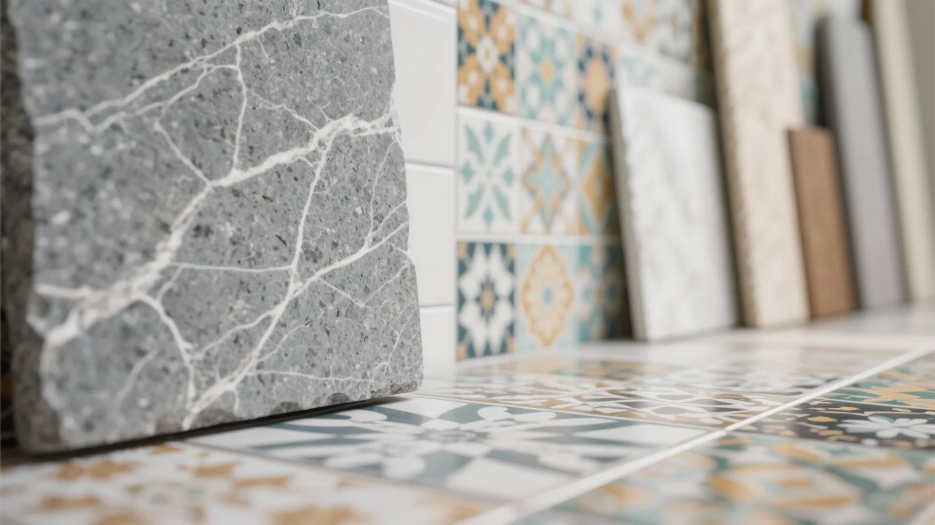 3. Choose a subtle-veined granite for busy patterns