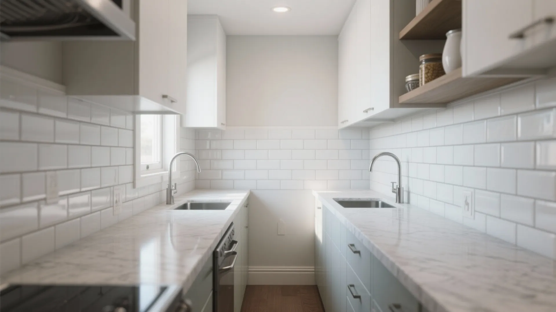 Subway Tile Backsplash Accent Wall