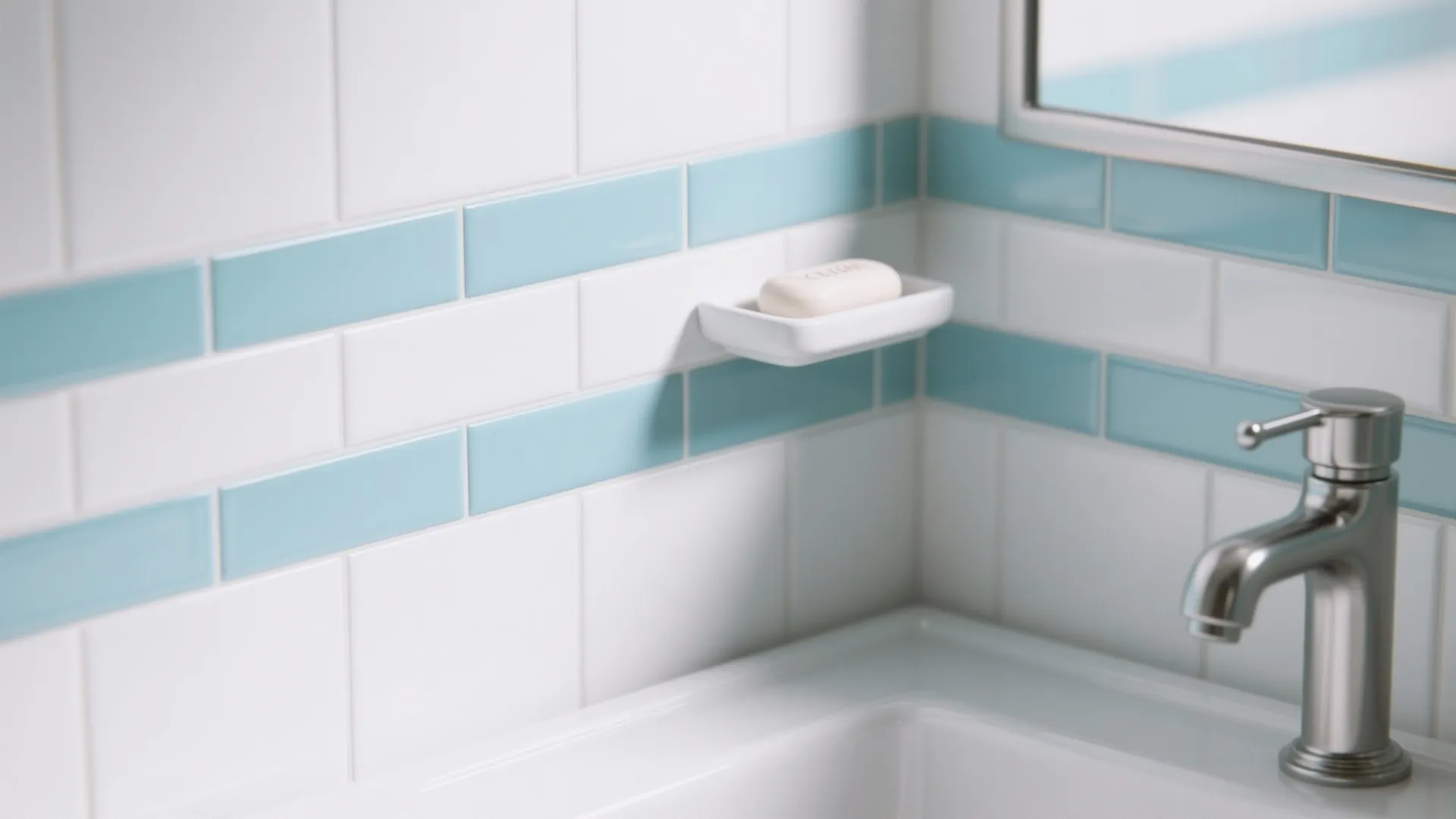 1. Classic Subway with Blue Grout