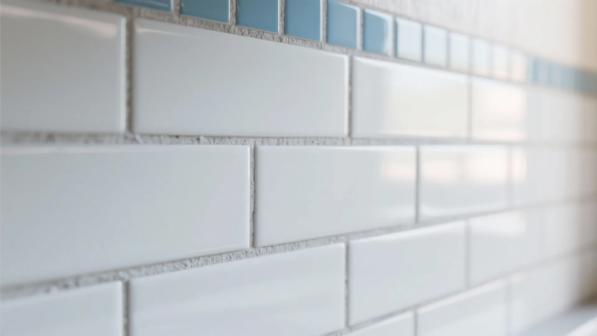 1. Classic Subway Tiles with Blue Grout Accents