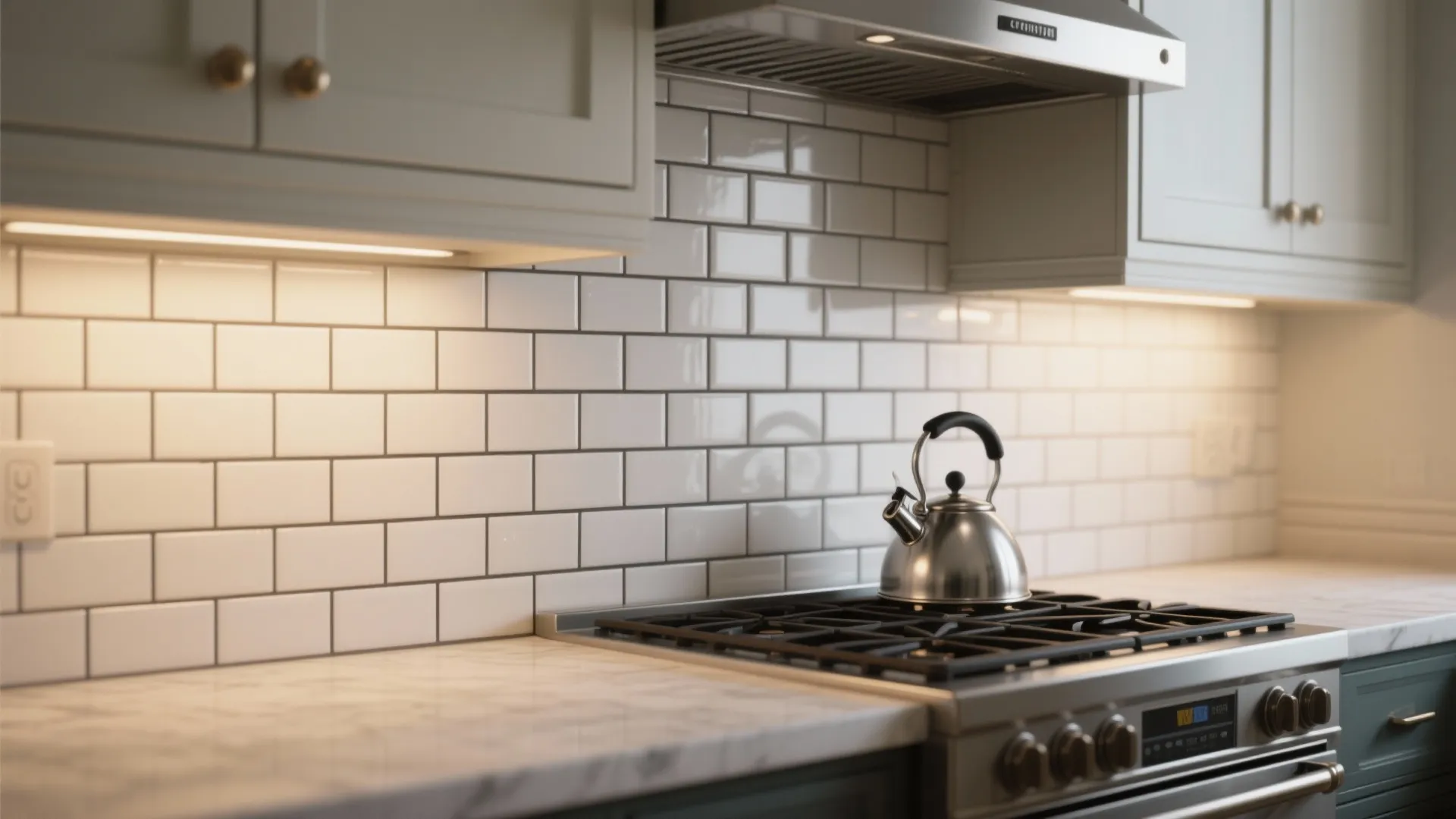 2. Classic subway tile with thrifted grout color