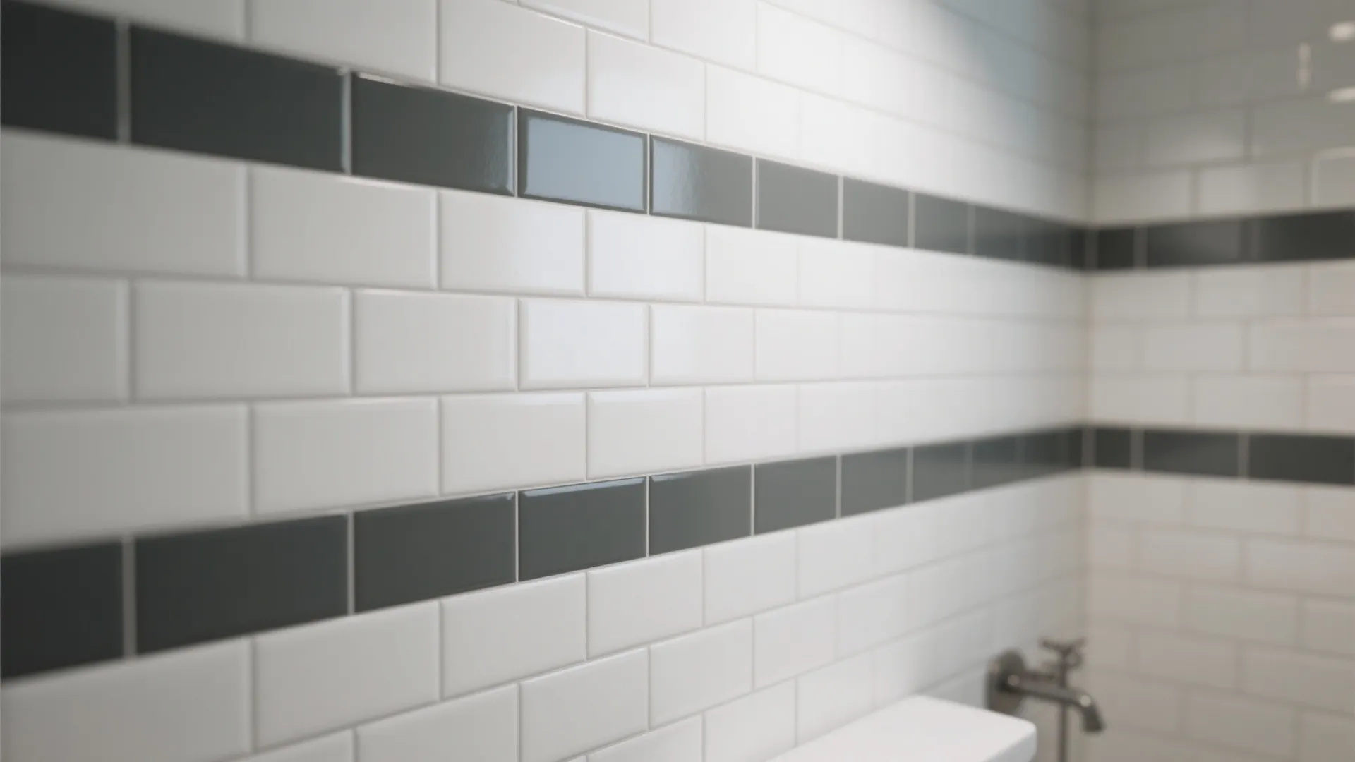 1. Classic Subway with Charcoal Grout