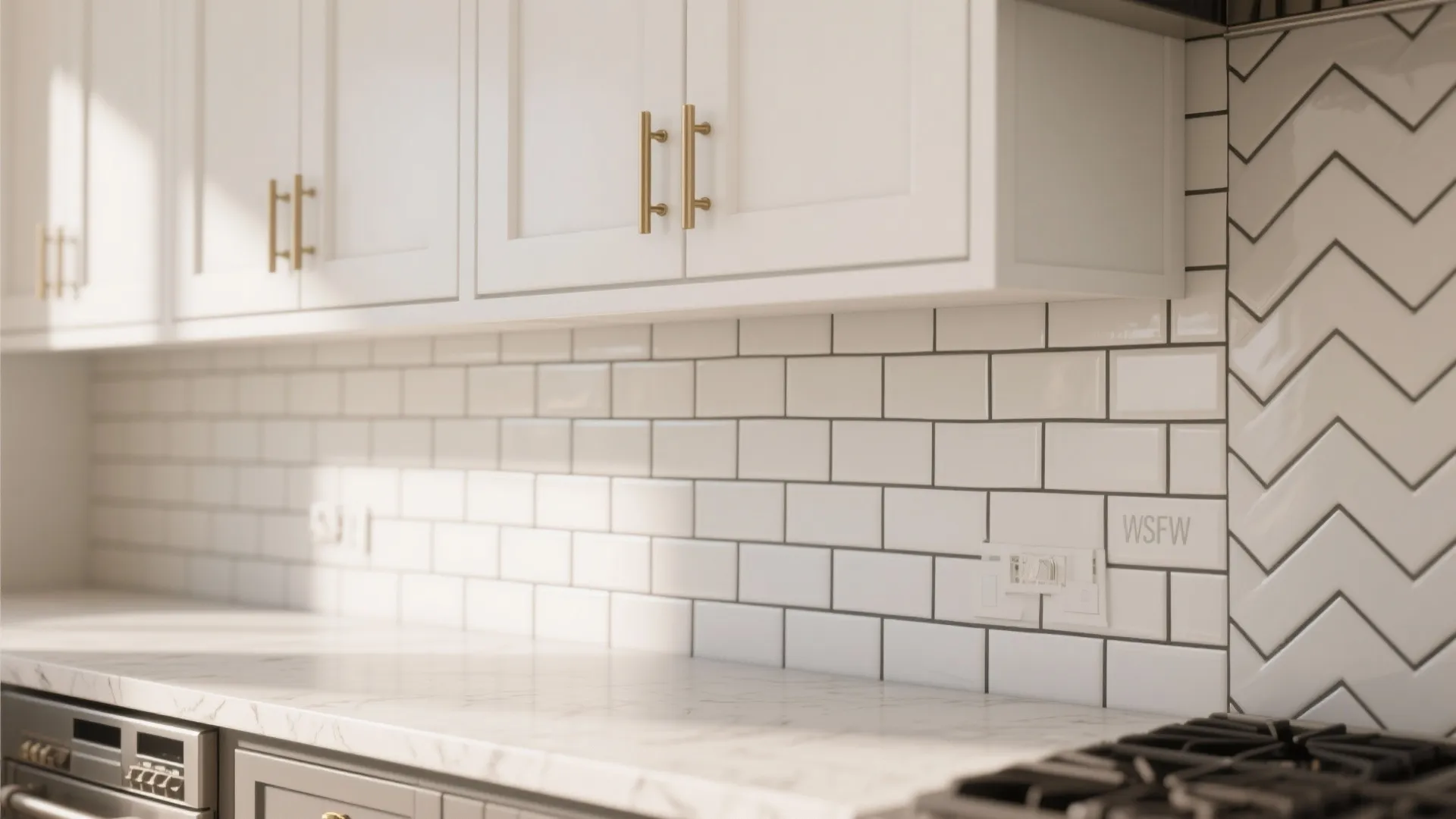1. Classic subway tile with a modern grout