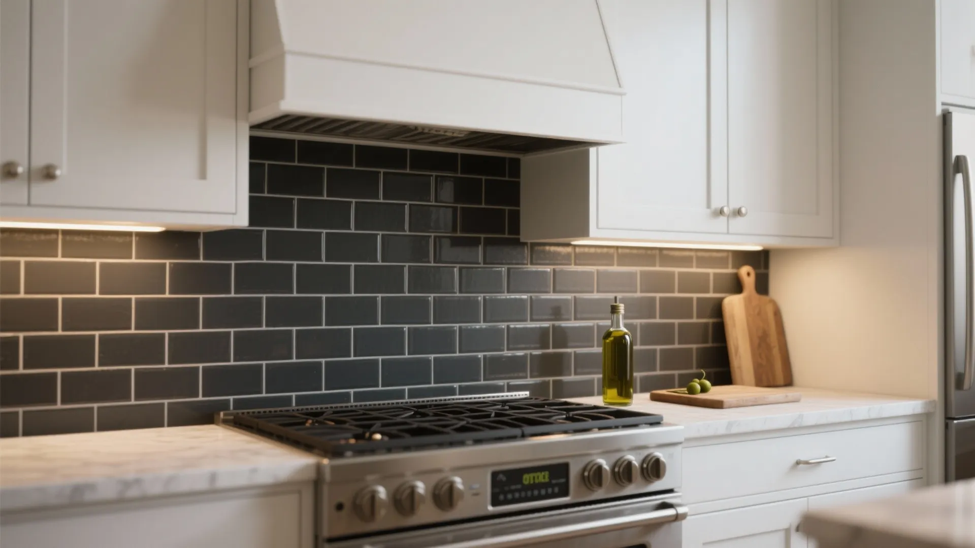 1. Classic subway tile with contrasting grout