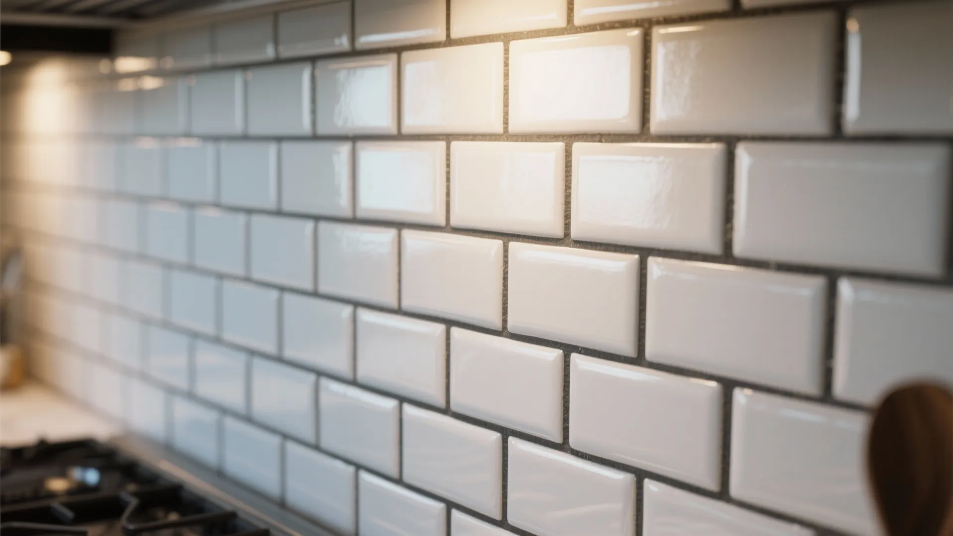 1. Classic White Subway with Dark Grout