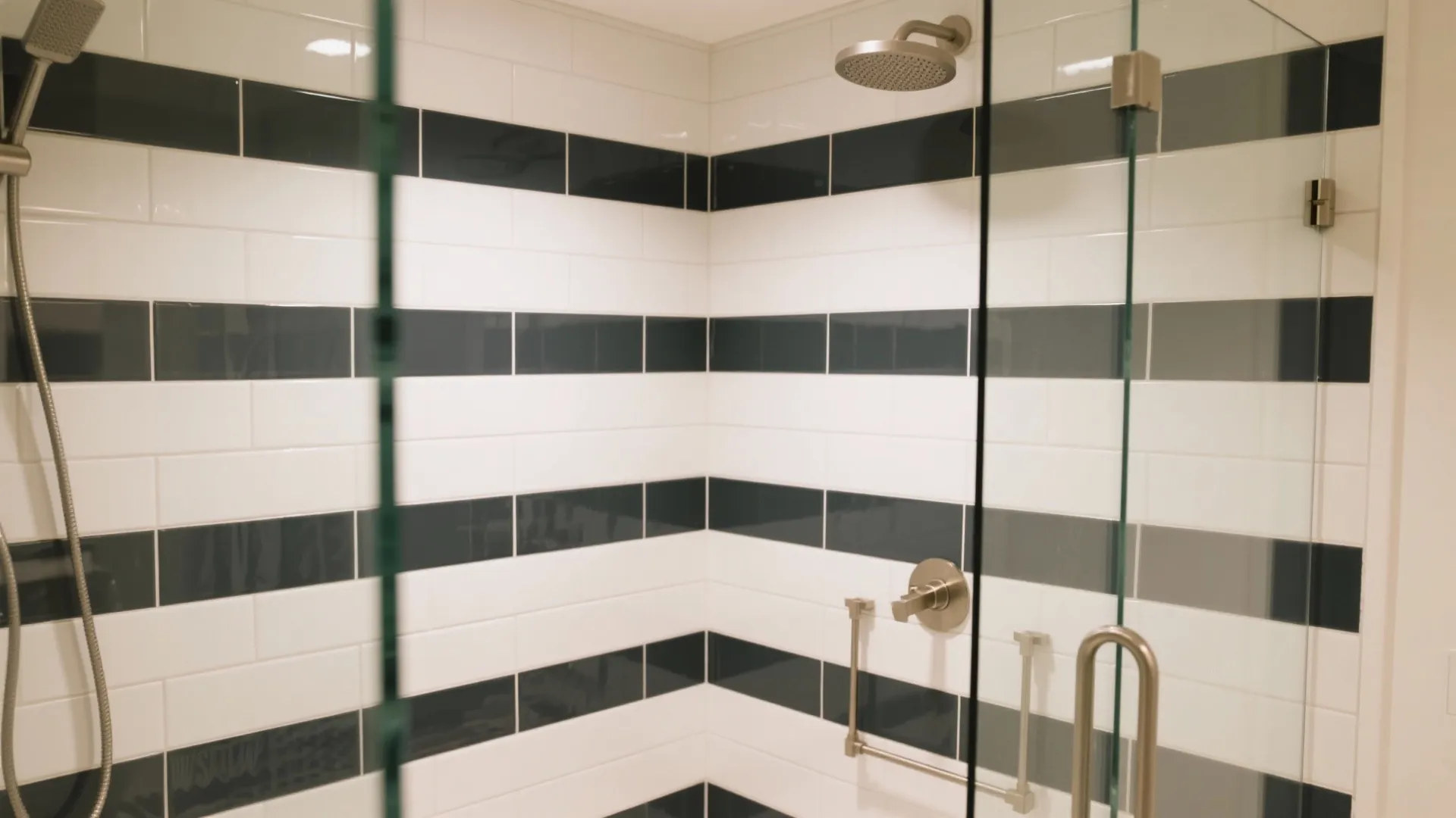 1) Subway tile, elevated with bold grout