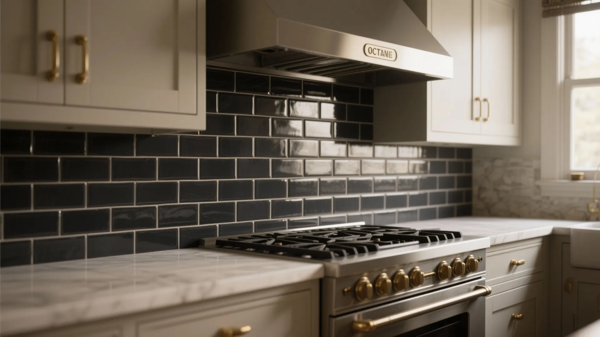 1. Classic subway tile with dark grout