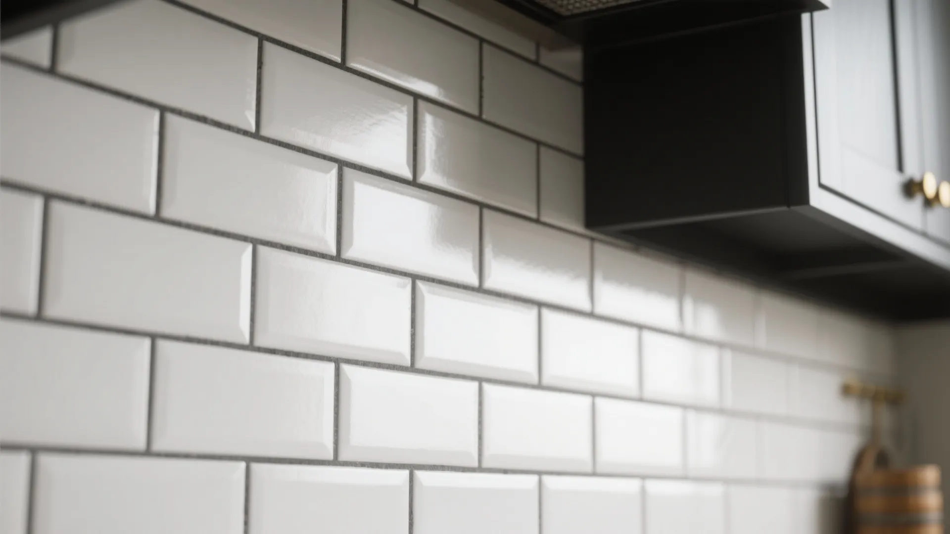 1. Timeless White Subway with Dark Grout