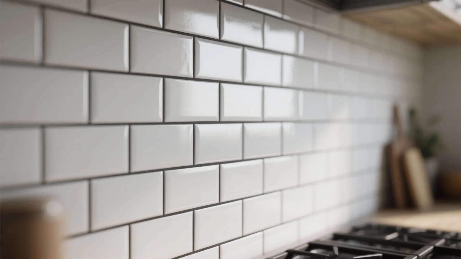 1. Classic White Subway with Contrasting Grout