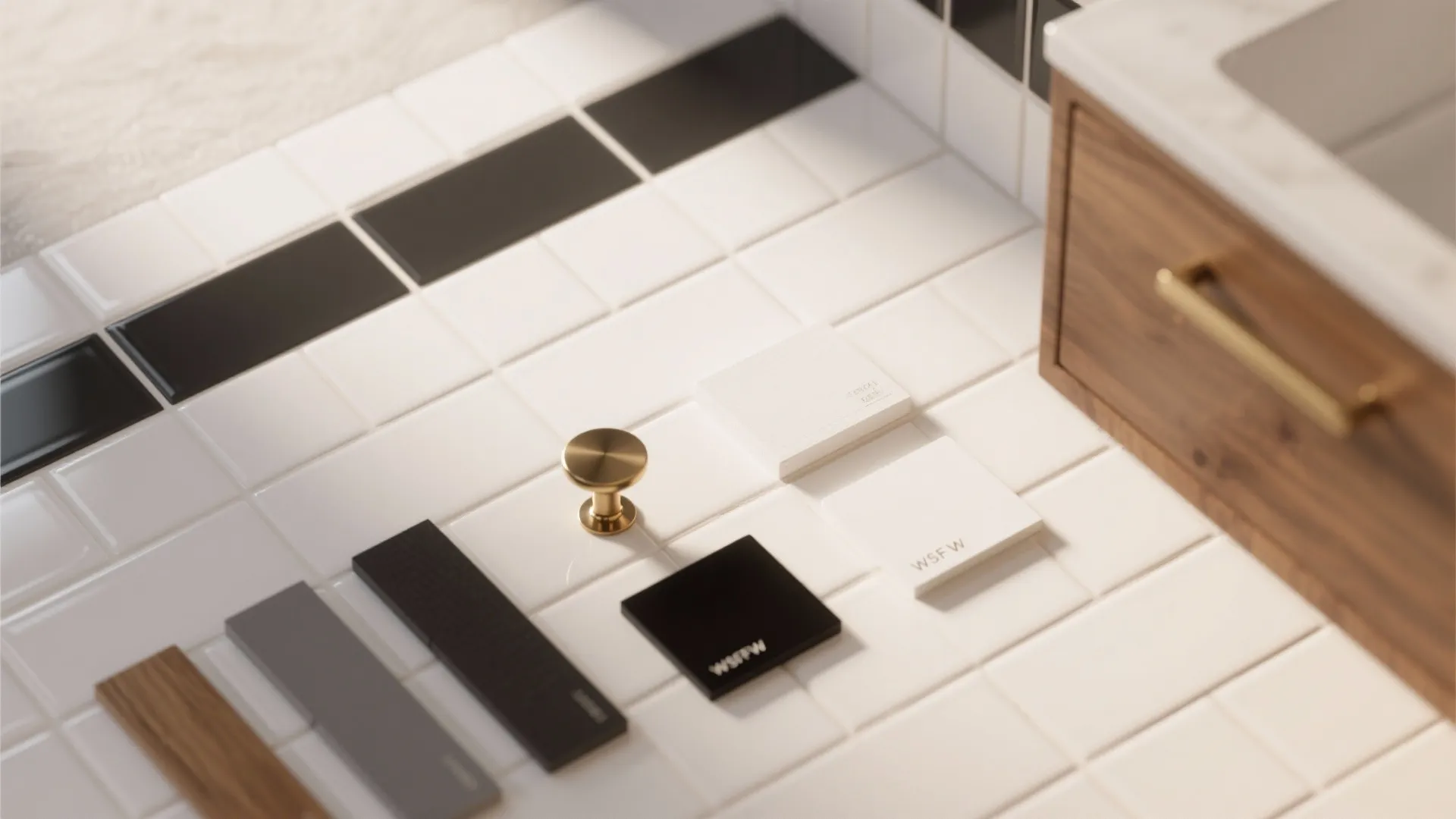 Glossy Subway With High-Contrast Grout