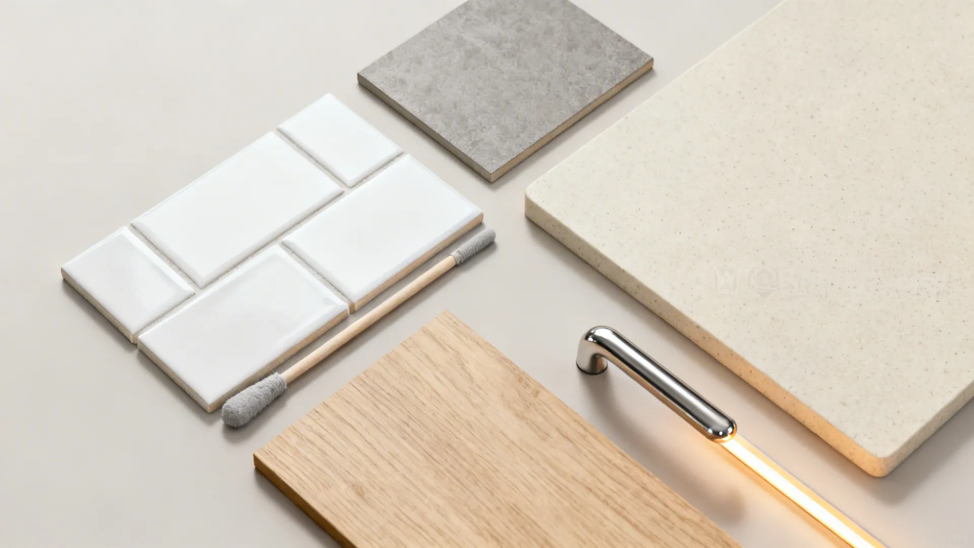 1) Minimal Matte Subway Backsplash