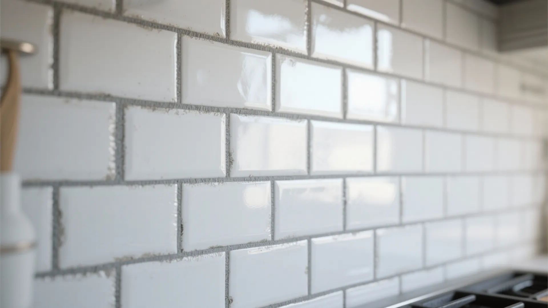 1. Subway Tiles with a Gray Grout